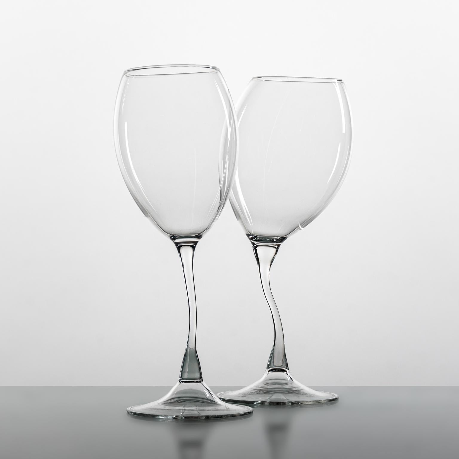Contemporary Hand Blown Storti Wine Glasses by Simone Crestani In New Condition In Camisano Vicentino, IT