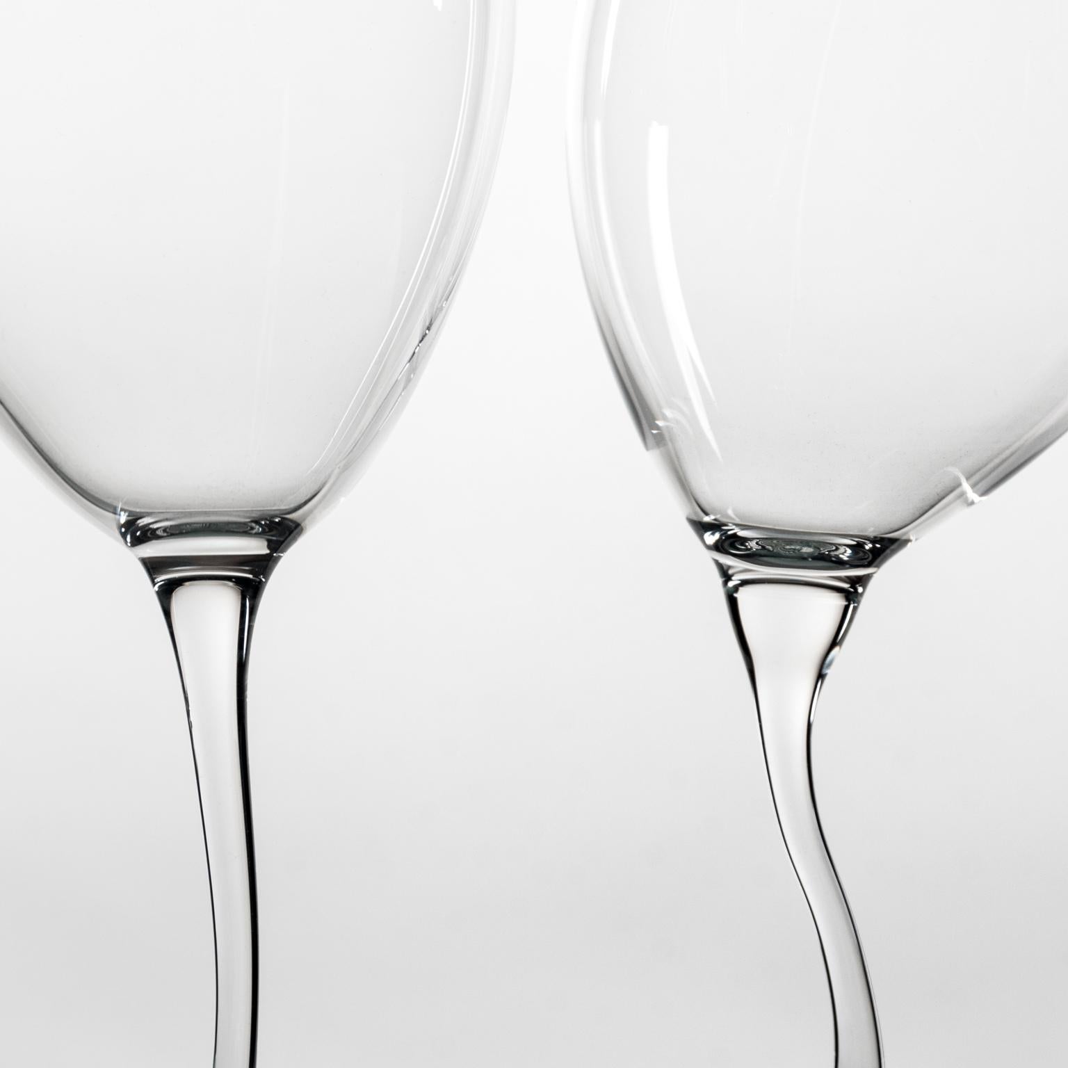 Contemporary Hand Blown Storti Wine Glasses by Simone Crestani 3