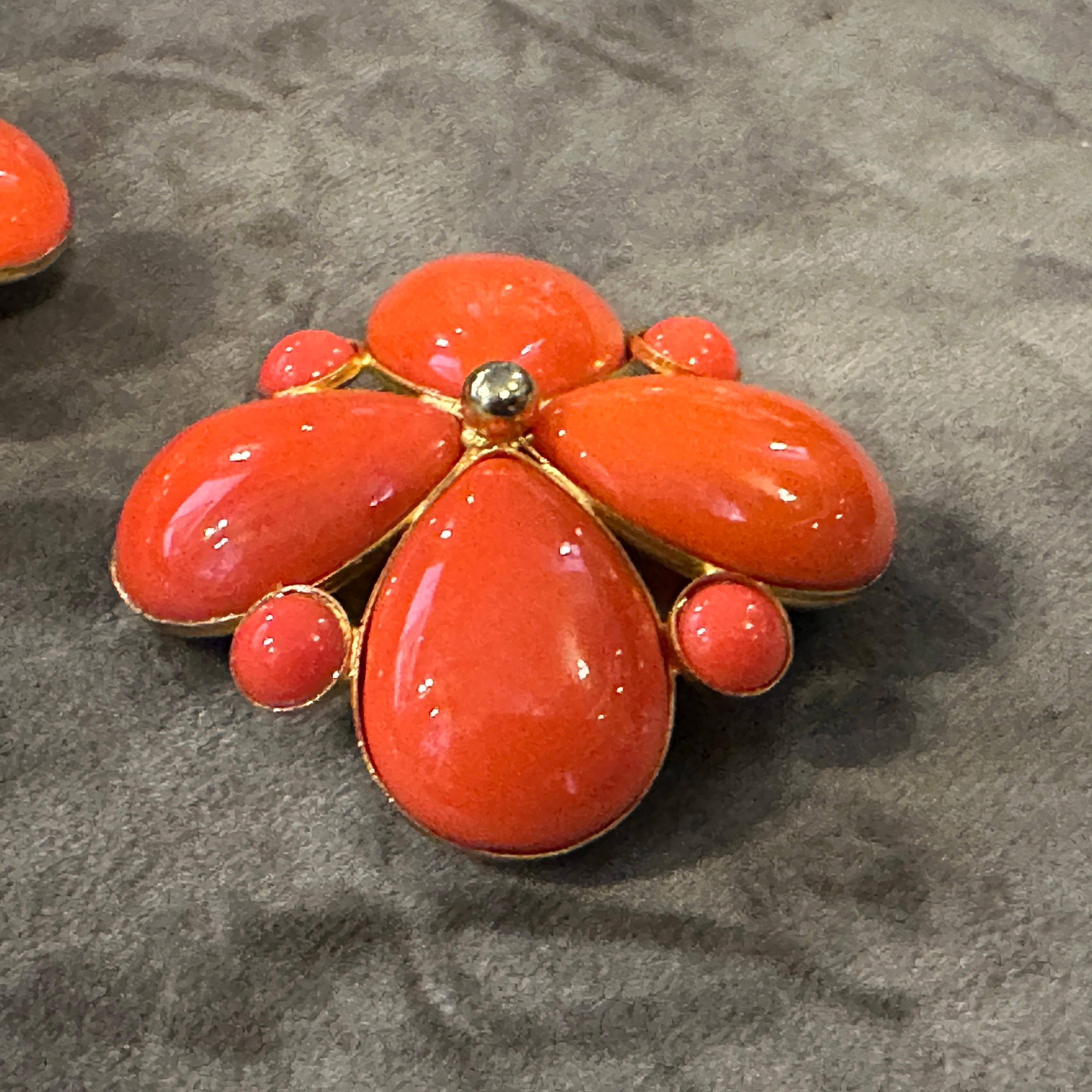 A Pair of Striking 1960s Italian Costume Jewelry Huge Earring by Le Amiche For Sale 6