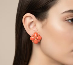 A Pair of Striking 1960s Italian Costume Jewelry Huge Earring by Le Amiche
