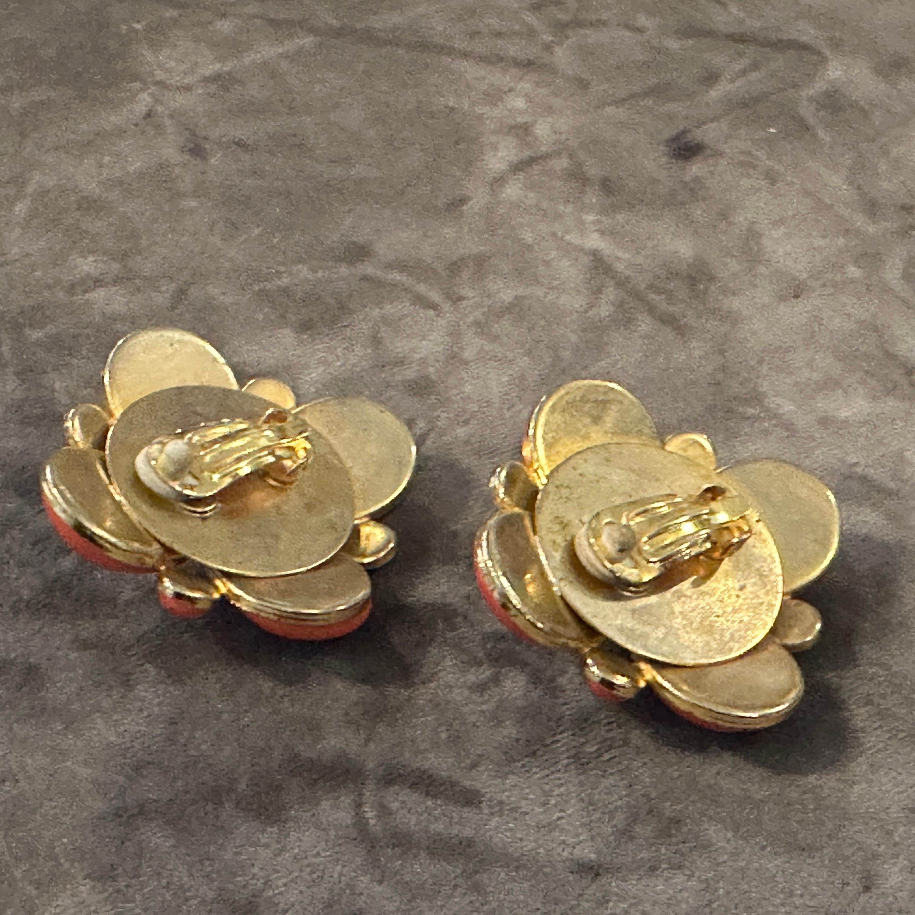 Women's A Pair of Striking 1960s Italian Costume Jewelry Huge Earring by Le Amiche For Sale