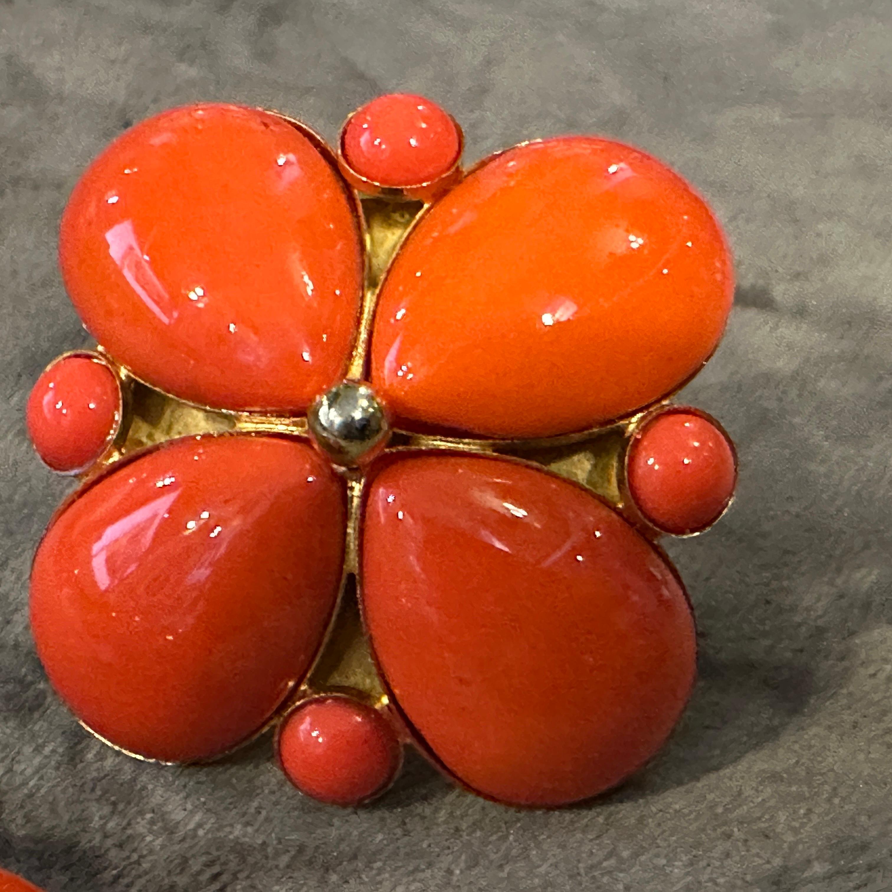 A Pair of Striking 1960s Italian Costume Jewelry Huge Earring by Le Amiche For Sale 2