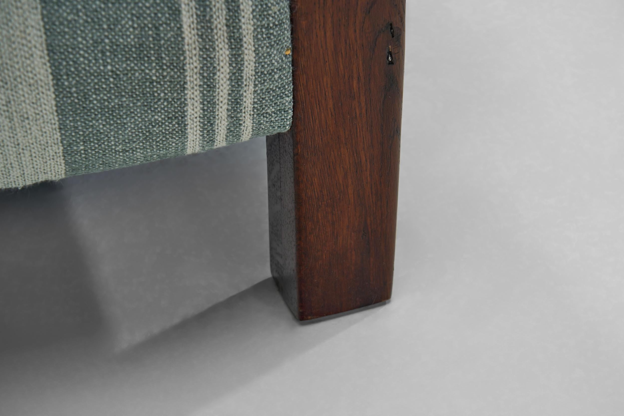Coppia di poltrone Art Déco a righe con struttura in Oak macchiato, Europa, 1930 ca. in vendita 9