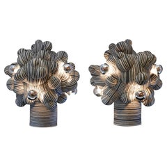 Pair of Studio Pottery Spore Lamps by Lewis Trimble