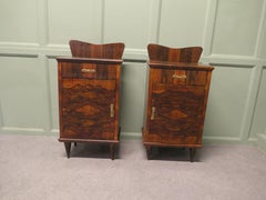 A Pair of Stylish Italian Painted Bedside Cupboards A Good Stylish Pair