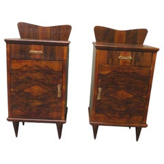 A Pair of Stylish Italian Painted Bedside Cupboards A Good Stylish Pair