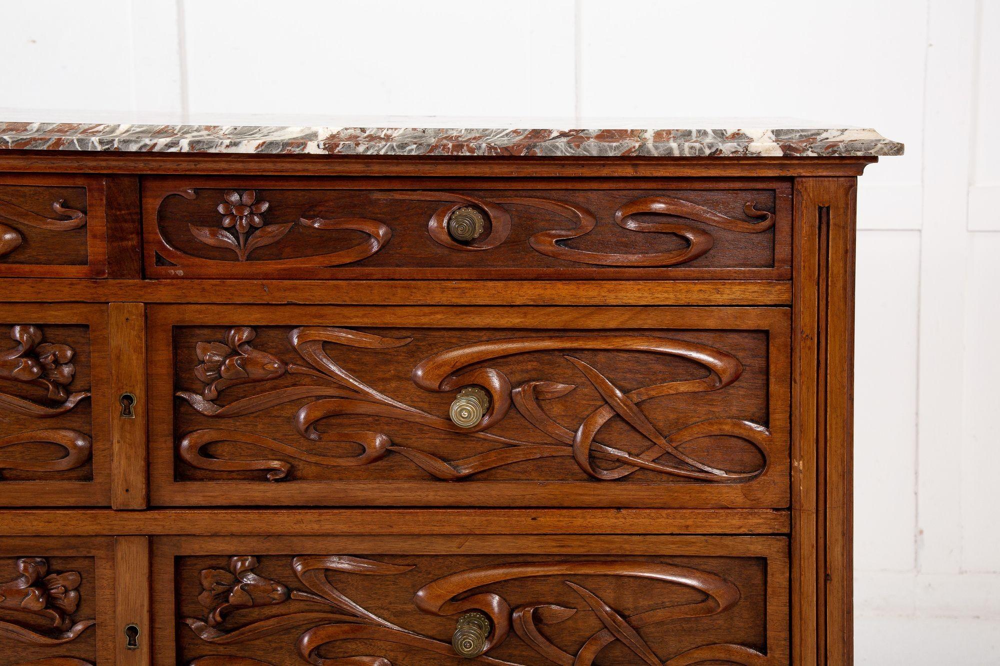 20th Century Pair of Superbly Carved Bruxelles Chests