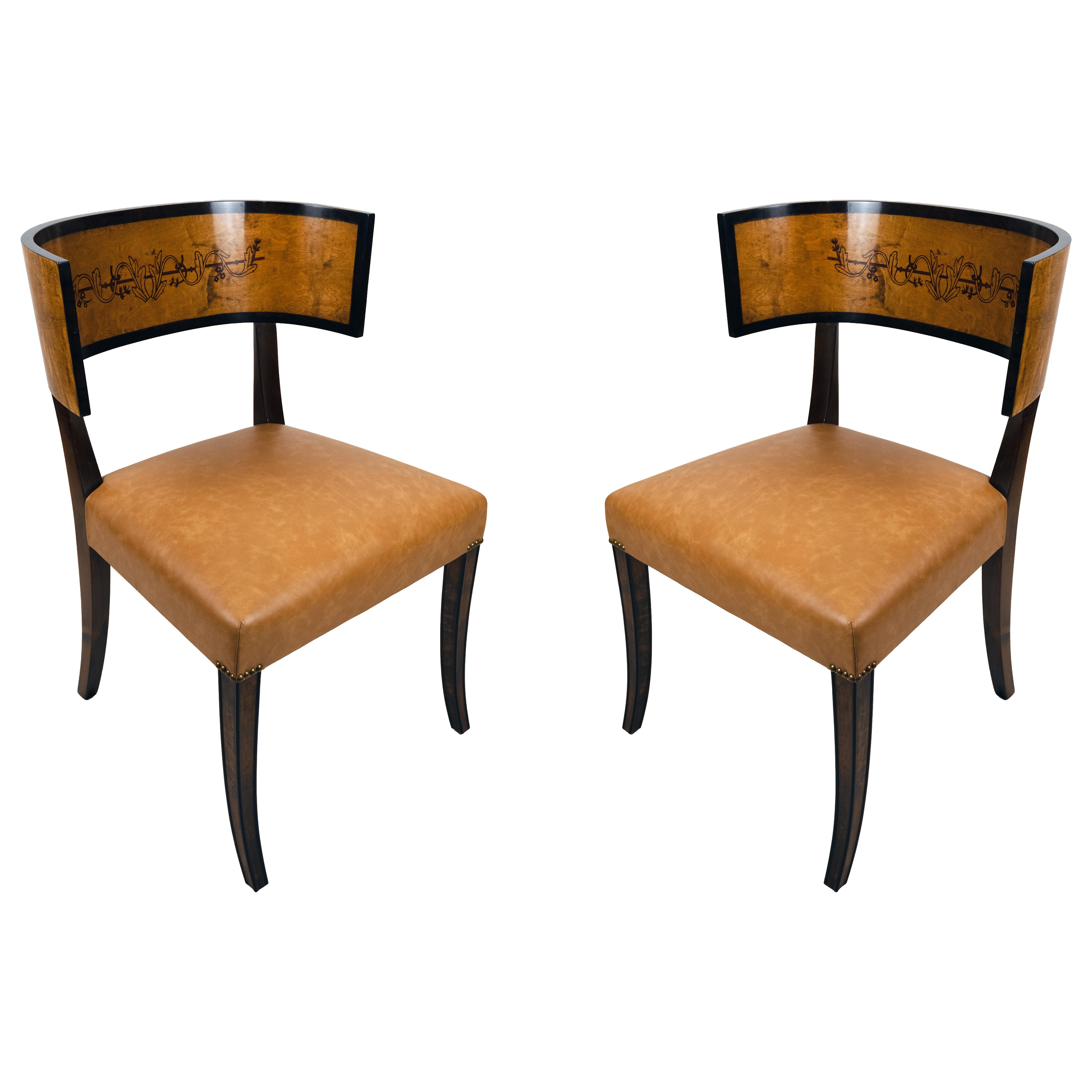 A Pair of Swedish Art Deco Side Chairs