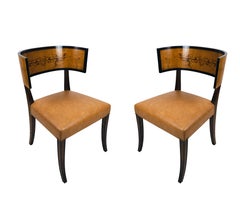 A Pair of Swedish Art Deco Side Chairs A Pair of Swedish Art Deco Side Chairs