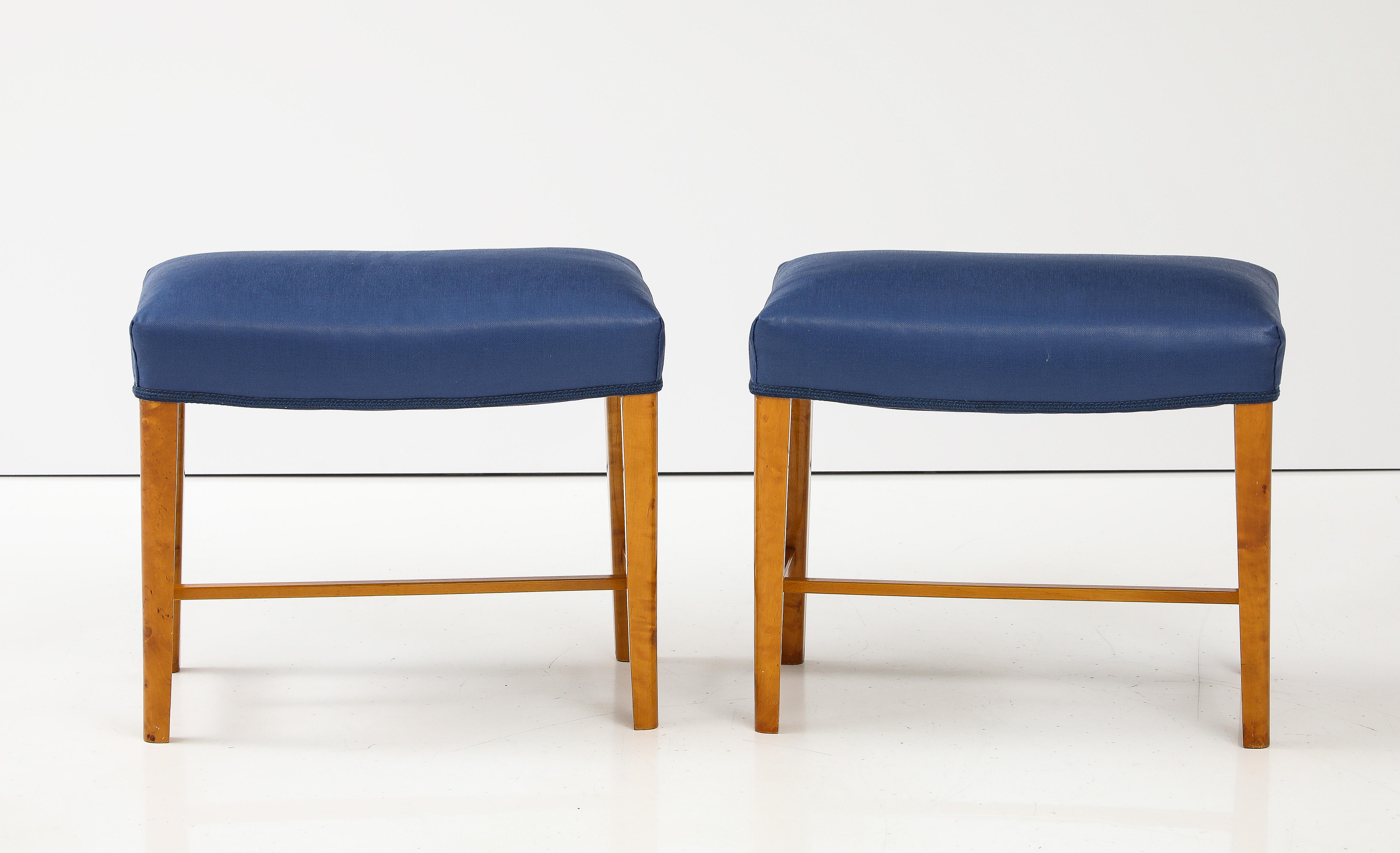 A pair of Swedish Birch Stools, Circa 1940s For Sale 6