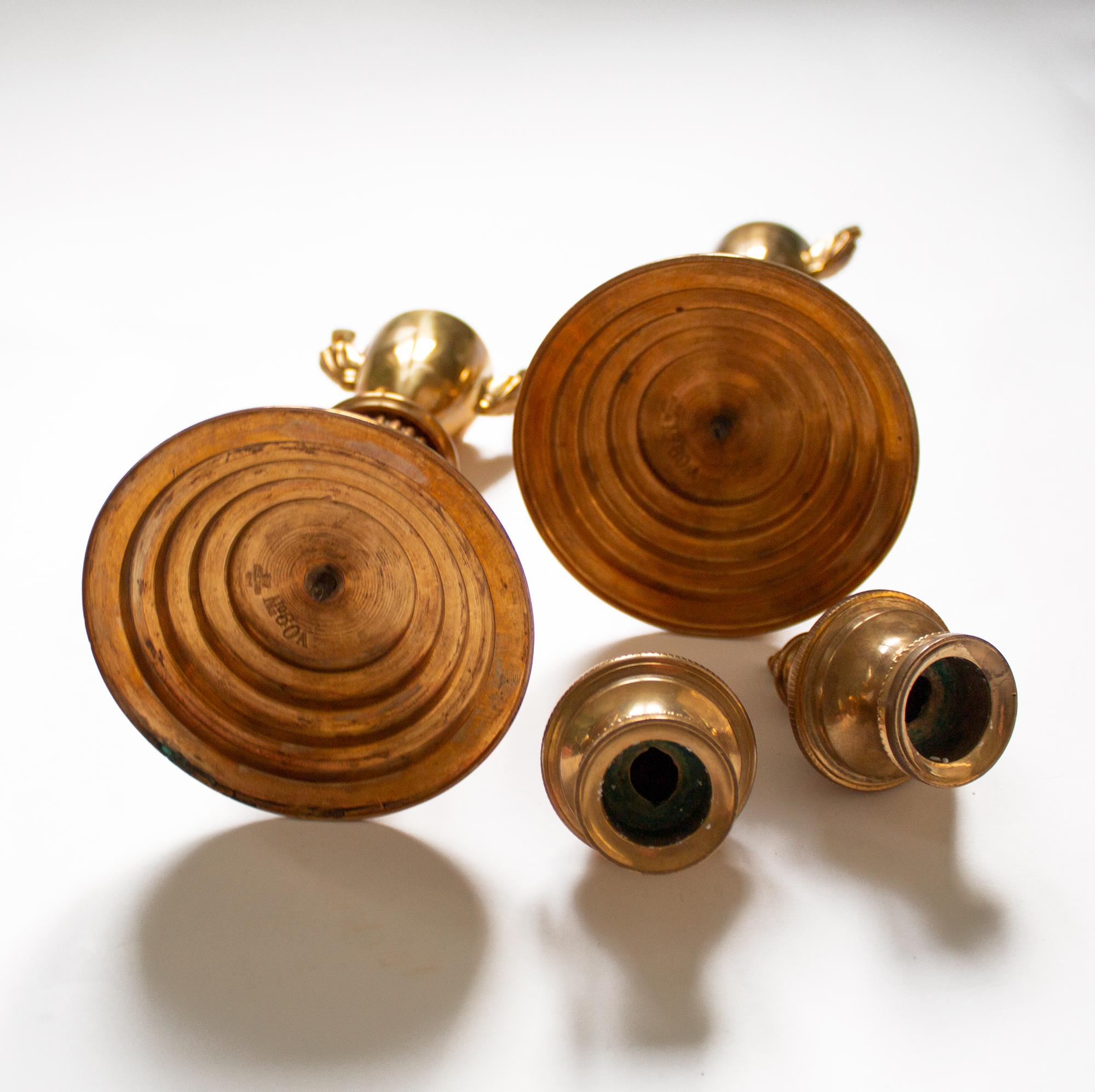 Pair of Swedish Brass Cassolettes Made in Skultuna, 1900-Century 4