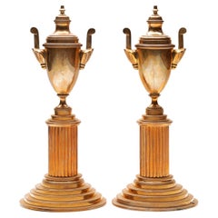 Pair of Swedish Brass Cassolettes Made in Skultuna, 1900-Century