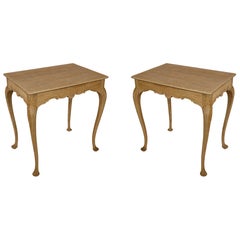 A Pair of Swedish Cerused Oak Side Tables
