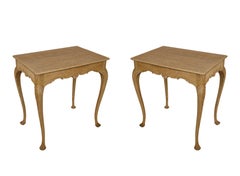 A Pair of Swedish Cerused Oak Side Tables