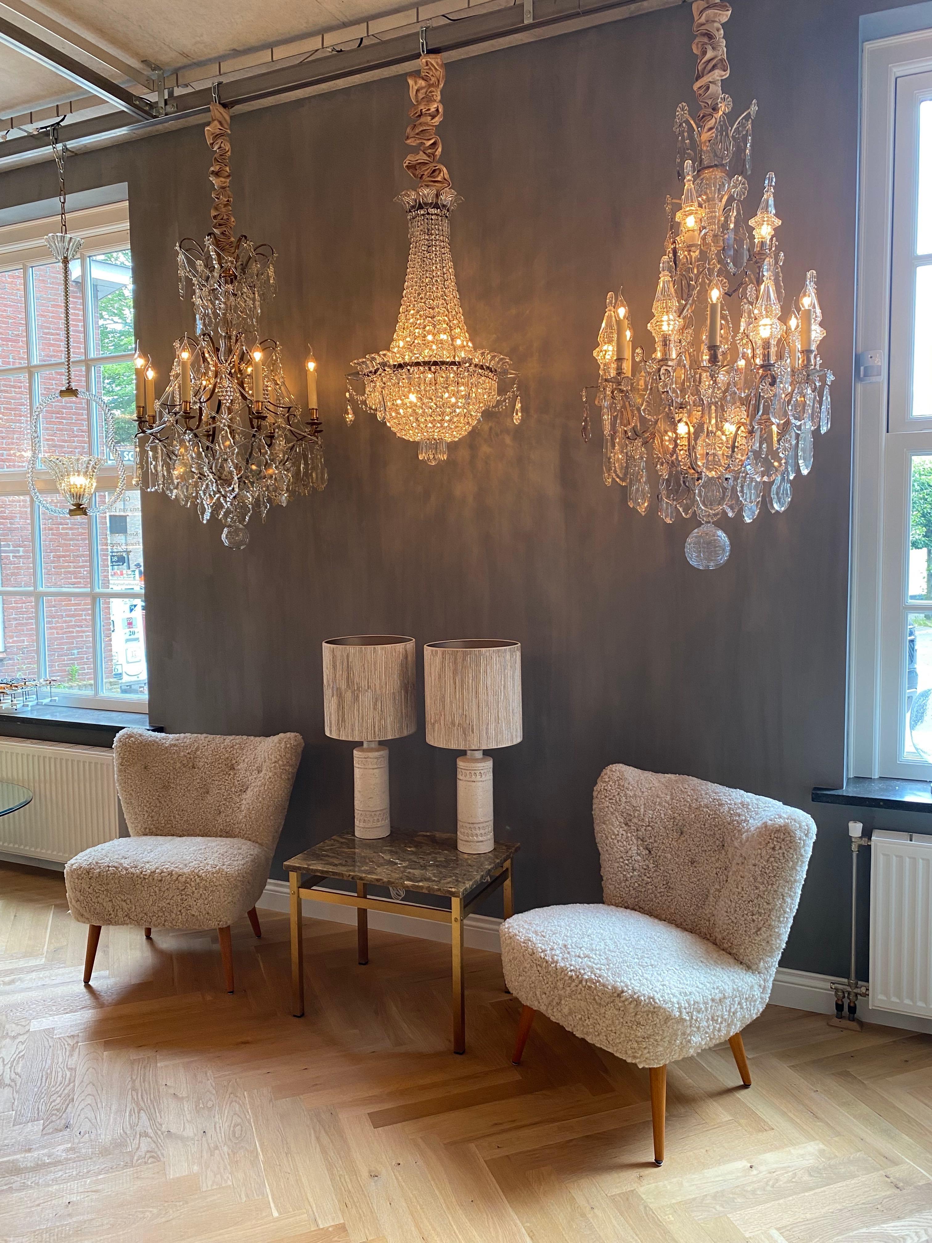 A pair of Swedish coctail / lounge armchairs in sheepskin, ca. 1940 For Sale 9