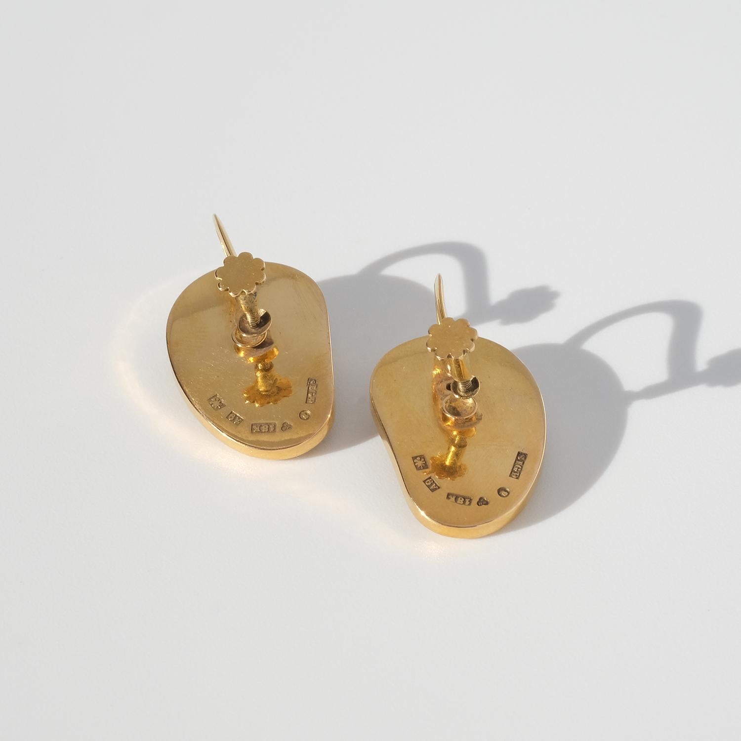 Pair of Swedish Earrings Made by Sigurd Persson, Made 1951 For Sale 4