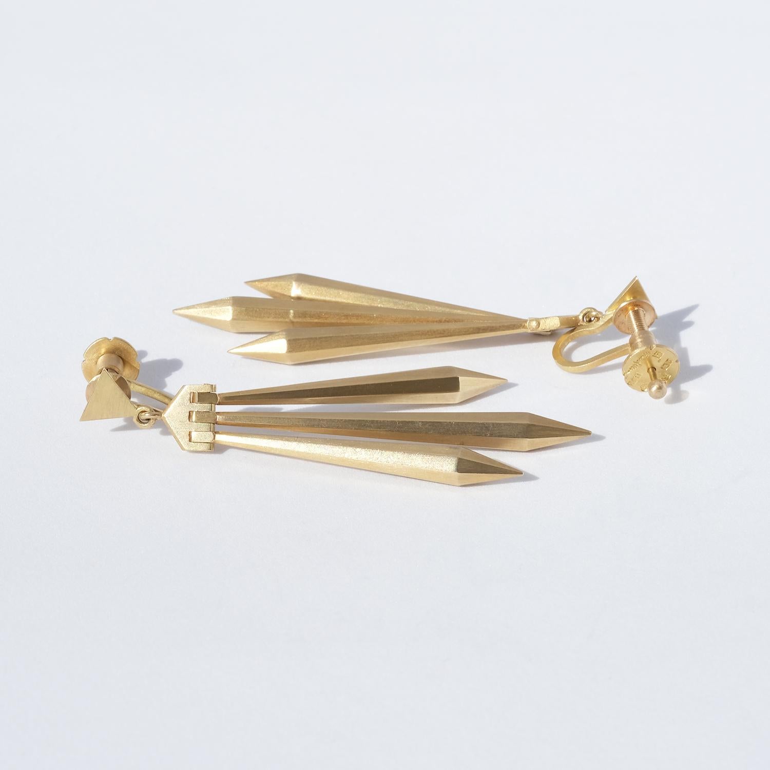 Pair of Swedish Earrings Made by Wien Nilsson in 1961 For Sale 2
