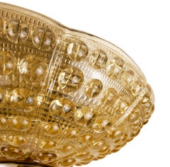 A Pair of Swedish Glass Dome-Shaped Flush Mounts