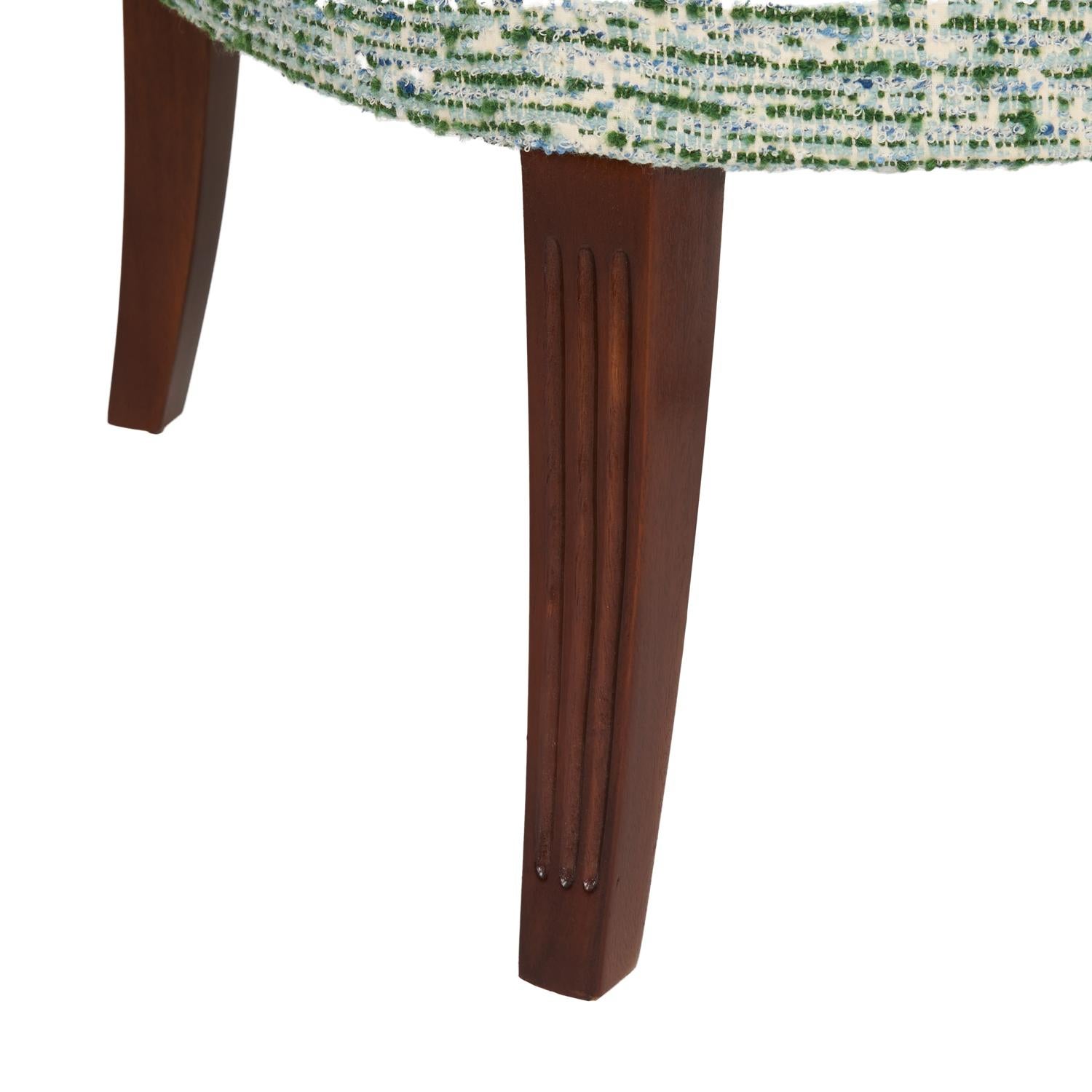 Fabric A Pair of Swedish Grace Period High Back Chairs For Sale