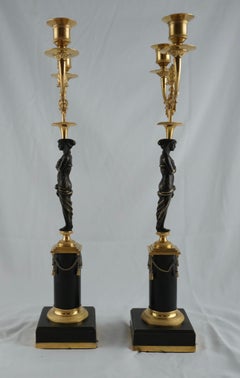 Pair of Swedish Gustavian 2-Armed Candelabra, Early 19th C