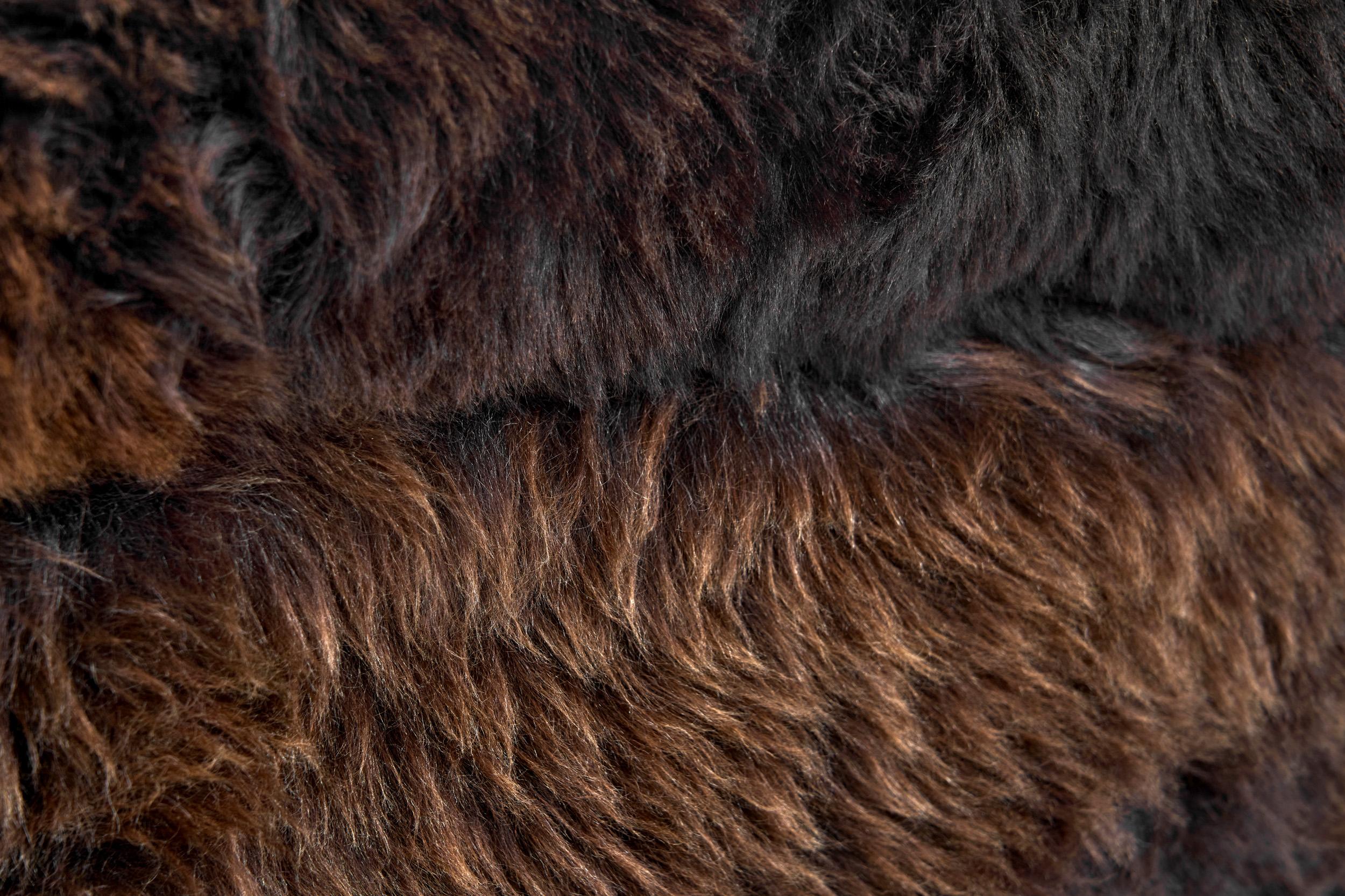 A Pair of Swedish Modern Club Chairs in Longhair Sheepskin, Sweden 1930s 7