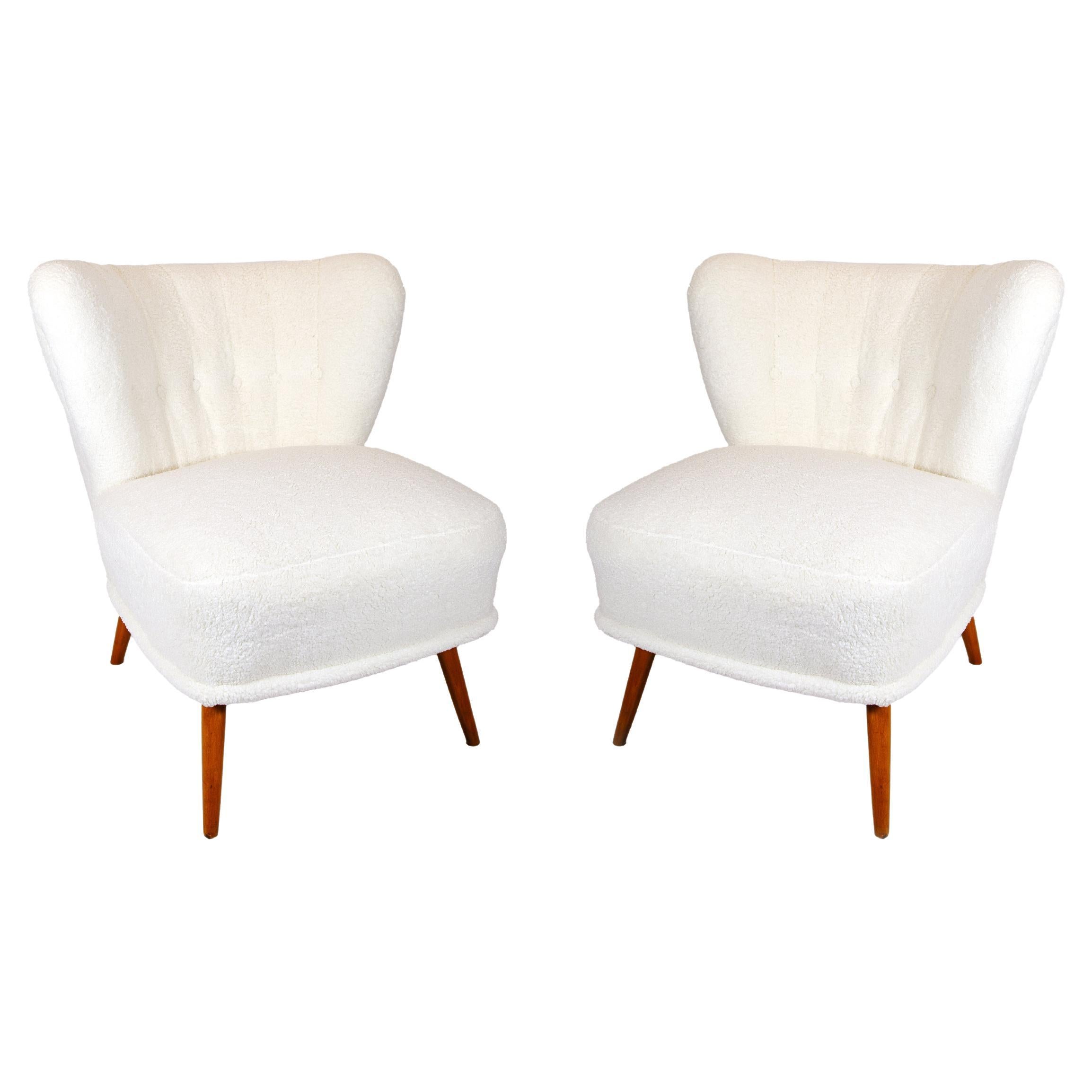 Paire de chaises pantoufles suédoises modernes