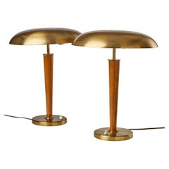 Ein Paar schwedische moderne Tischlampen, Modell 8406, Boréns, 1940er Jahre
