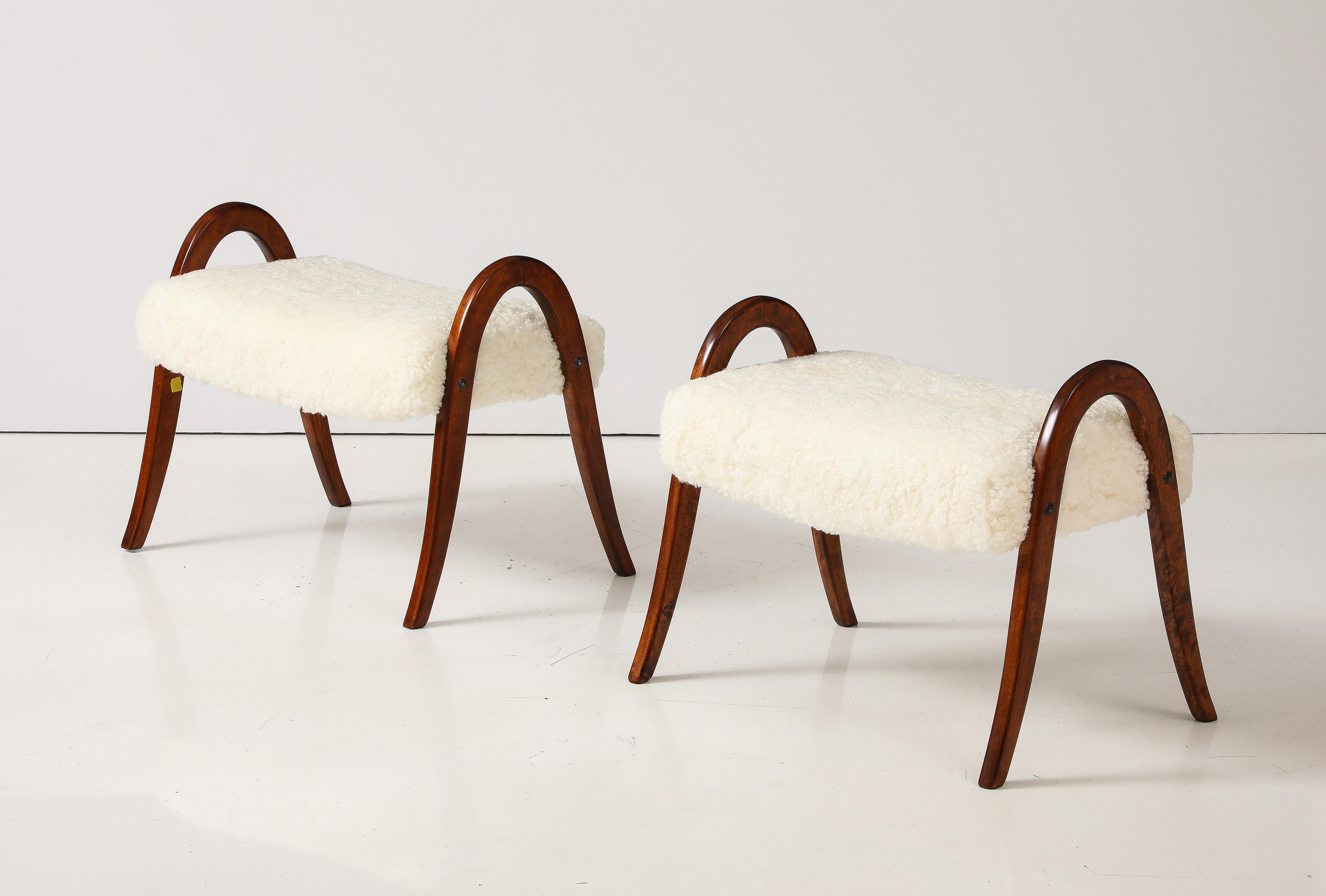 A Pair of Swedish Modernist stool, Ca. 1950s In Good Condition In New York, NY