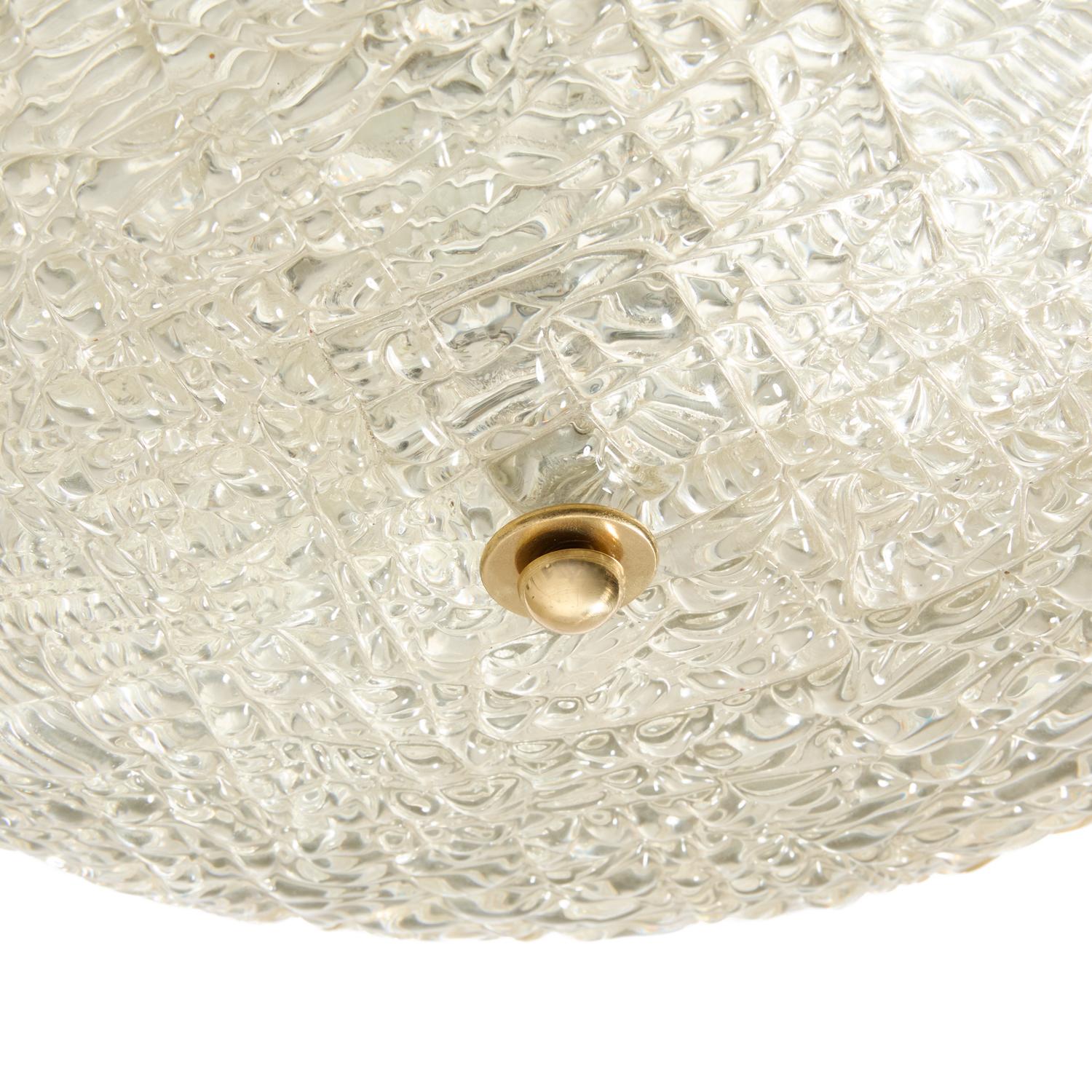 Ein Paar schwedische Orrefors-Glas-Einbaubeleuchtung im Zustand „Gut“ im Angebot in New York, NY