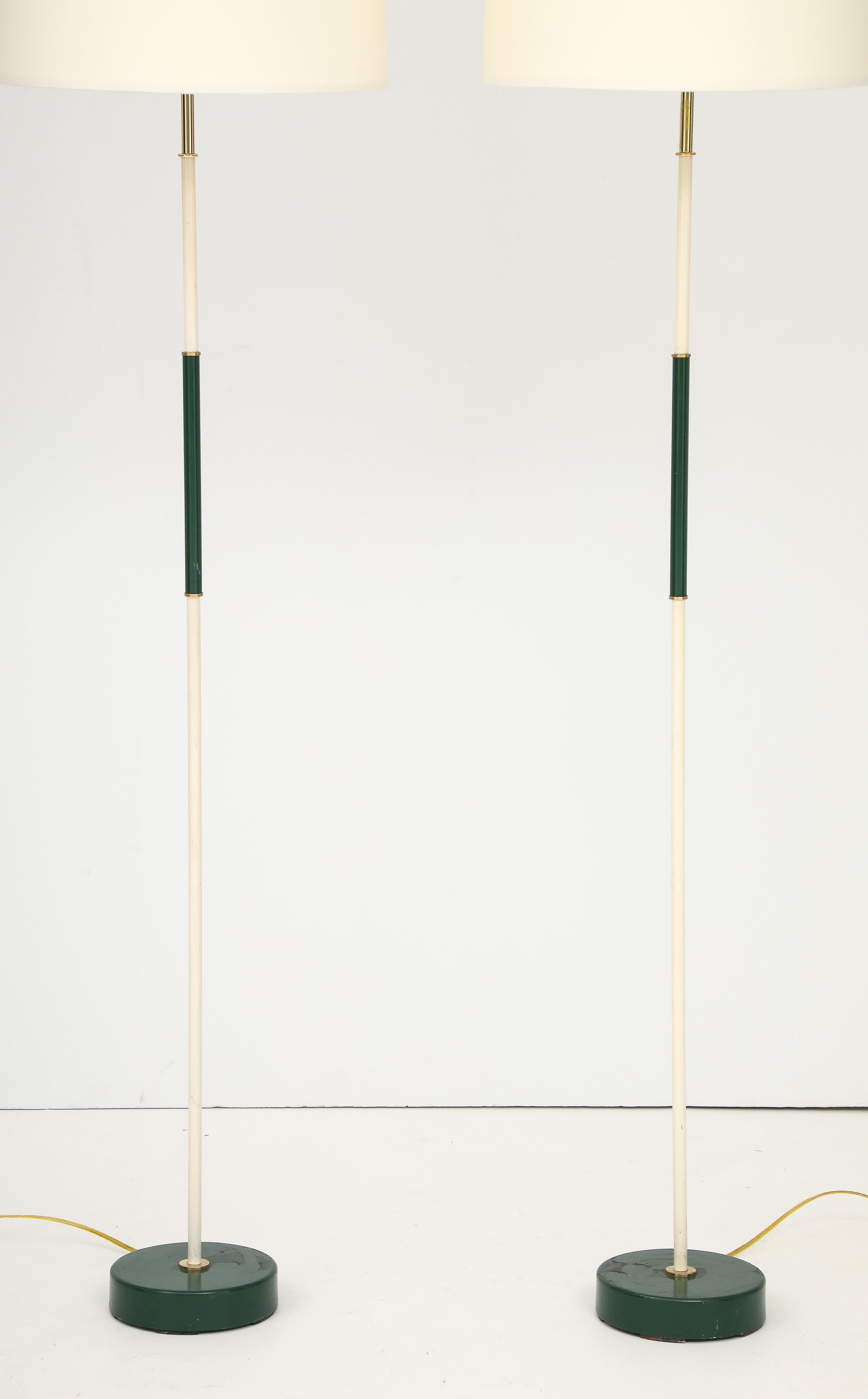 A Pair of Swedish Painted Floor Lamps, Circa 1940s For Sale 7