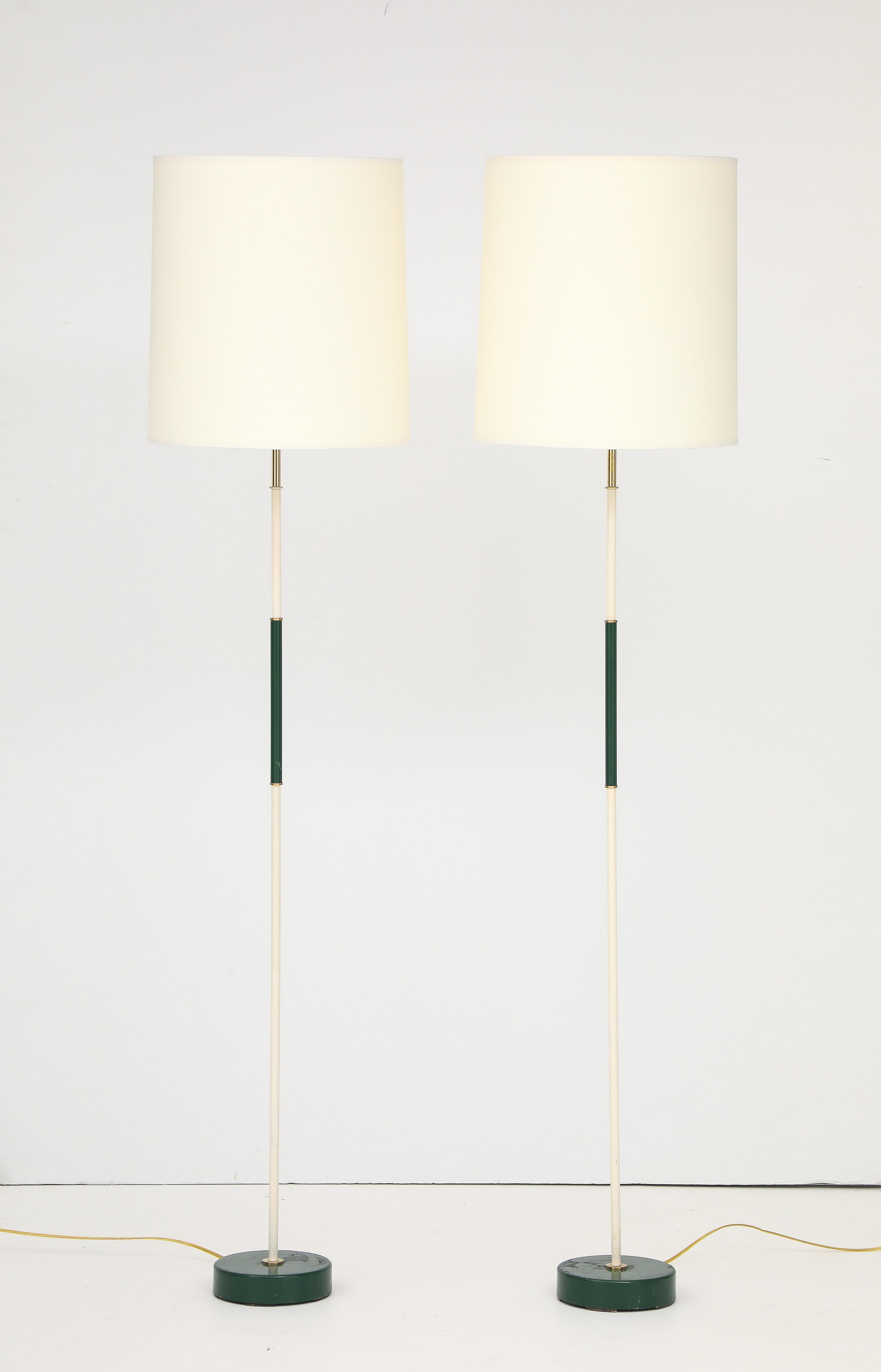 A Pair of Swedish Painted Floor Lamps, Circa 1940s For Sale 8