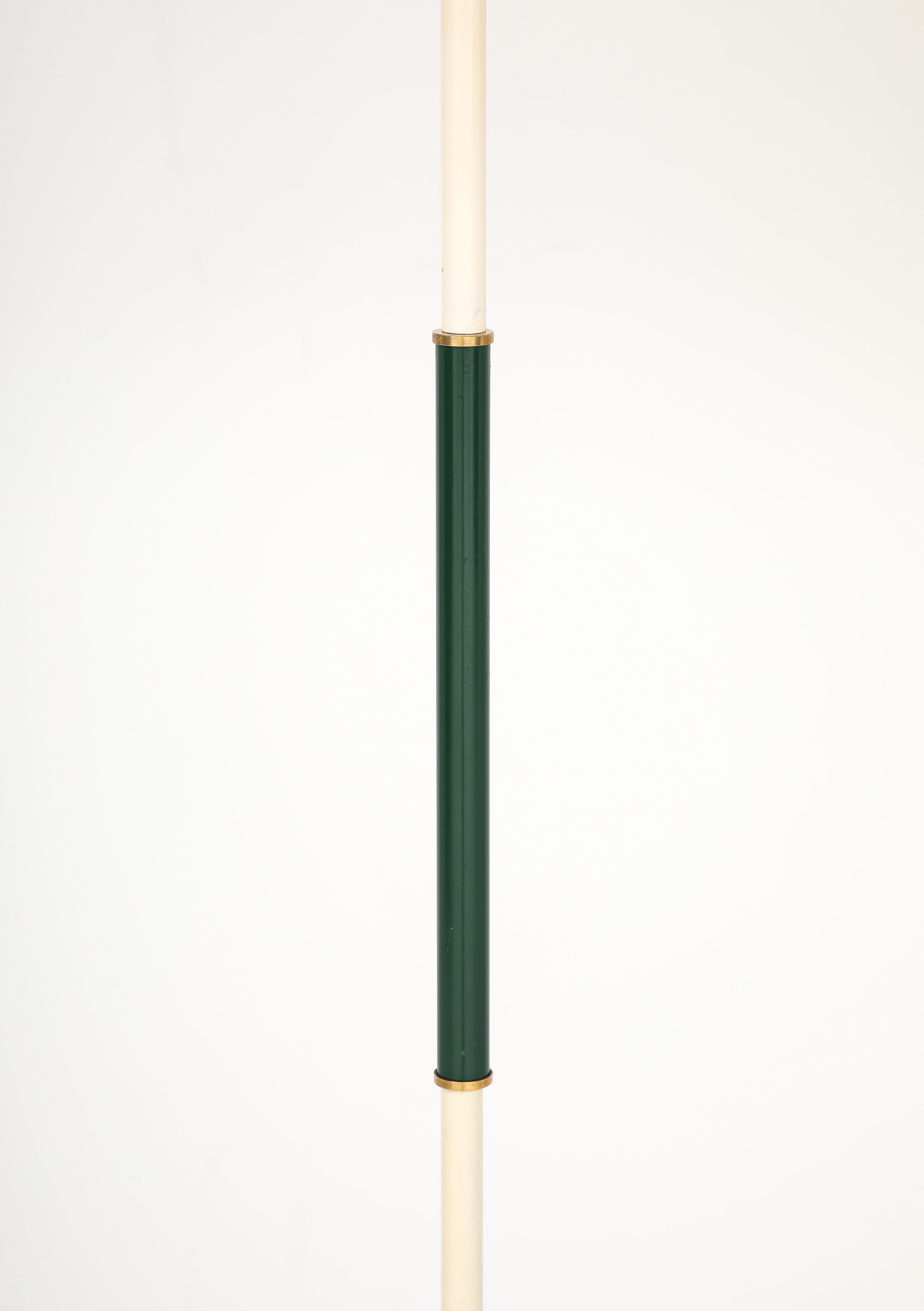 Metal A Pair of Swedish Painted Floor Lamps, Circa 1940s For Sale