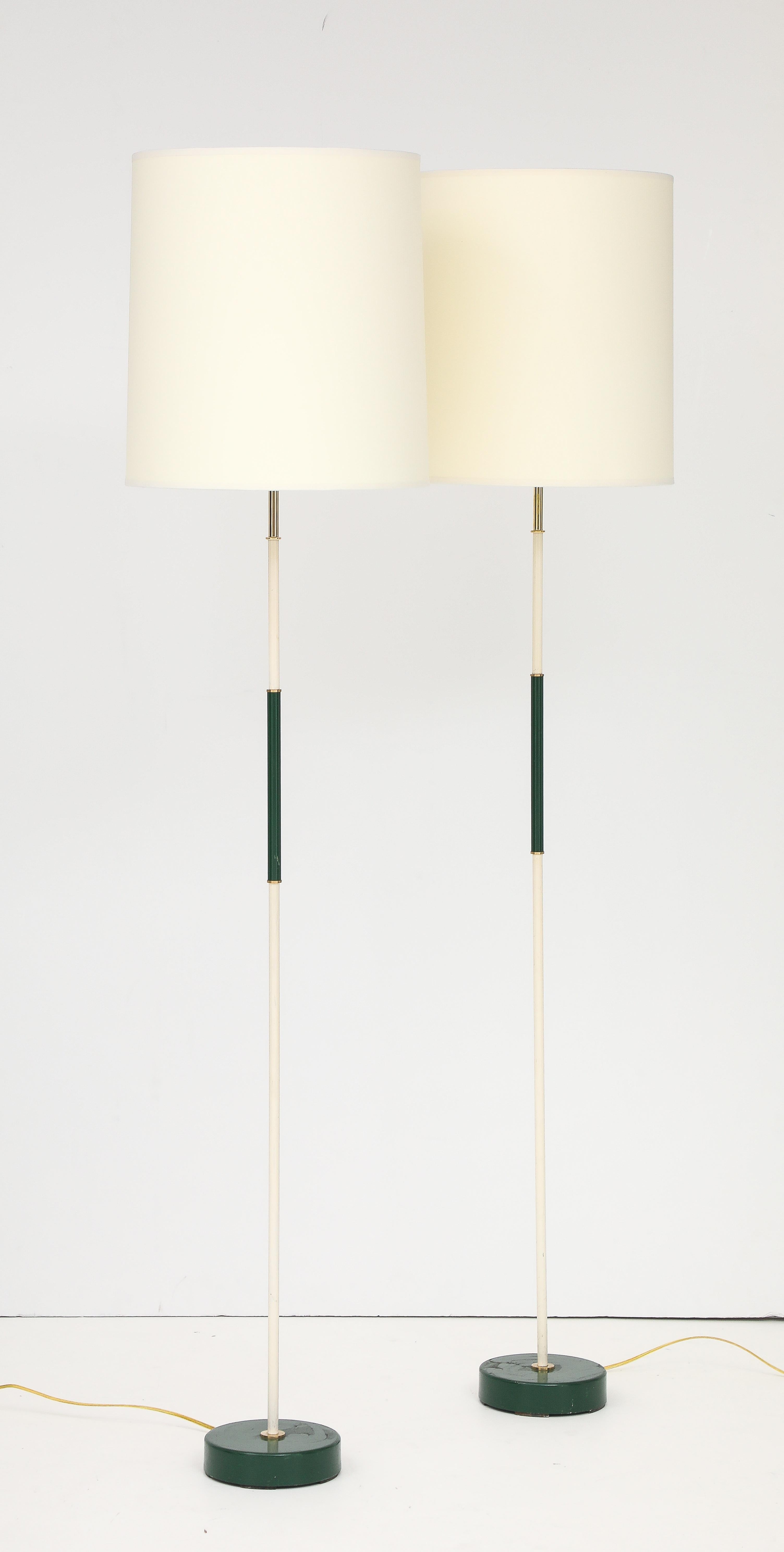A Pair of Swedish Painted Floor Lamps, Circa 1940s For Sale 3