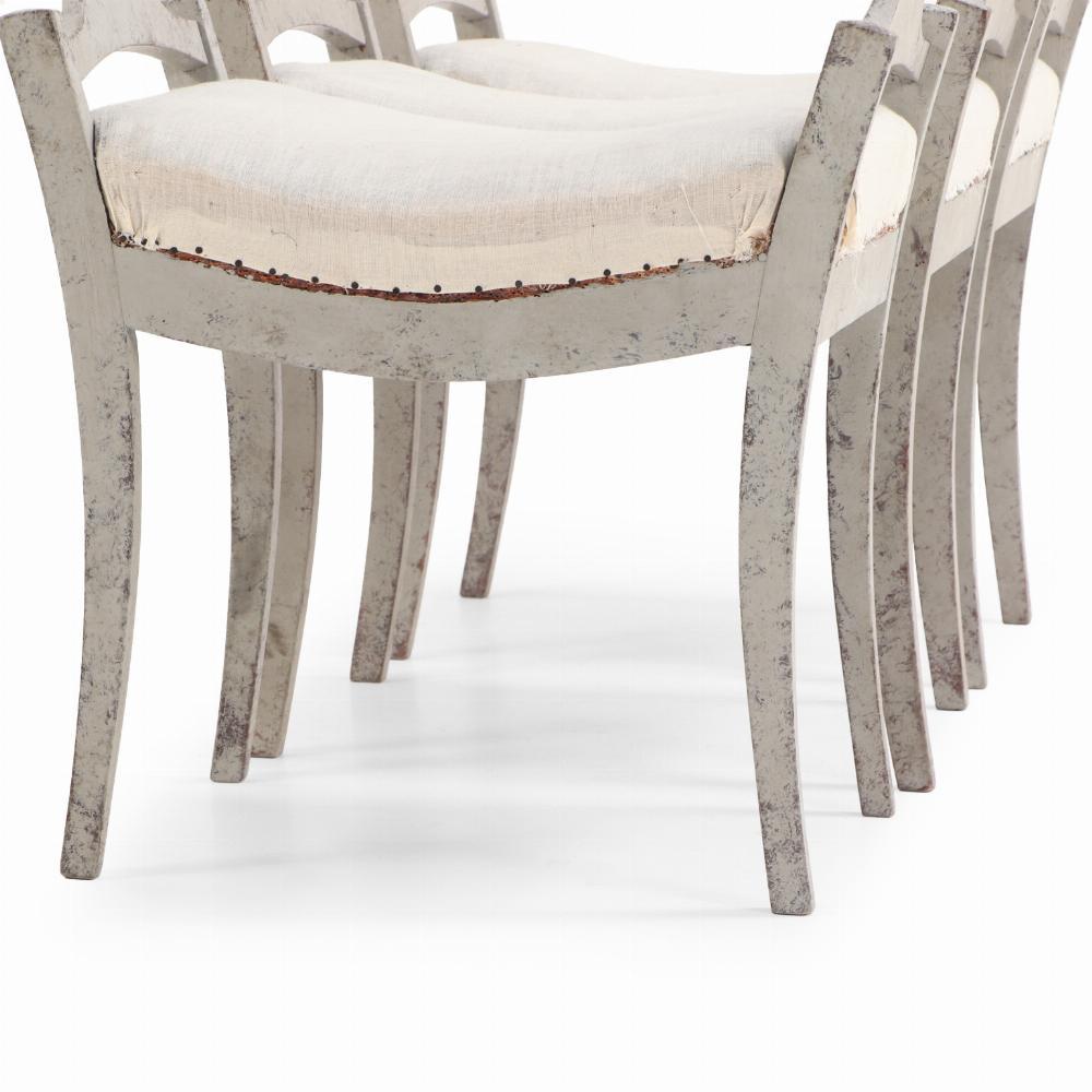This pair has all the neutral colors and soft curves delivering on the Swedish elegance you need! The scrolled armrests, curved seats, and  sabre legs make these the perfect addition any home. Perfect for a double vanity, paired at the end of your