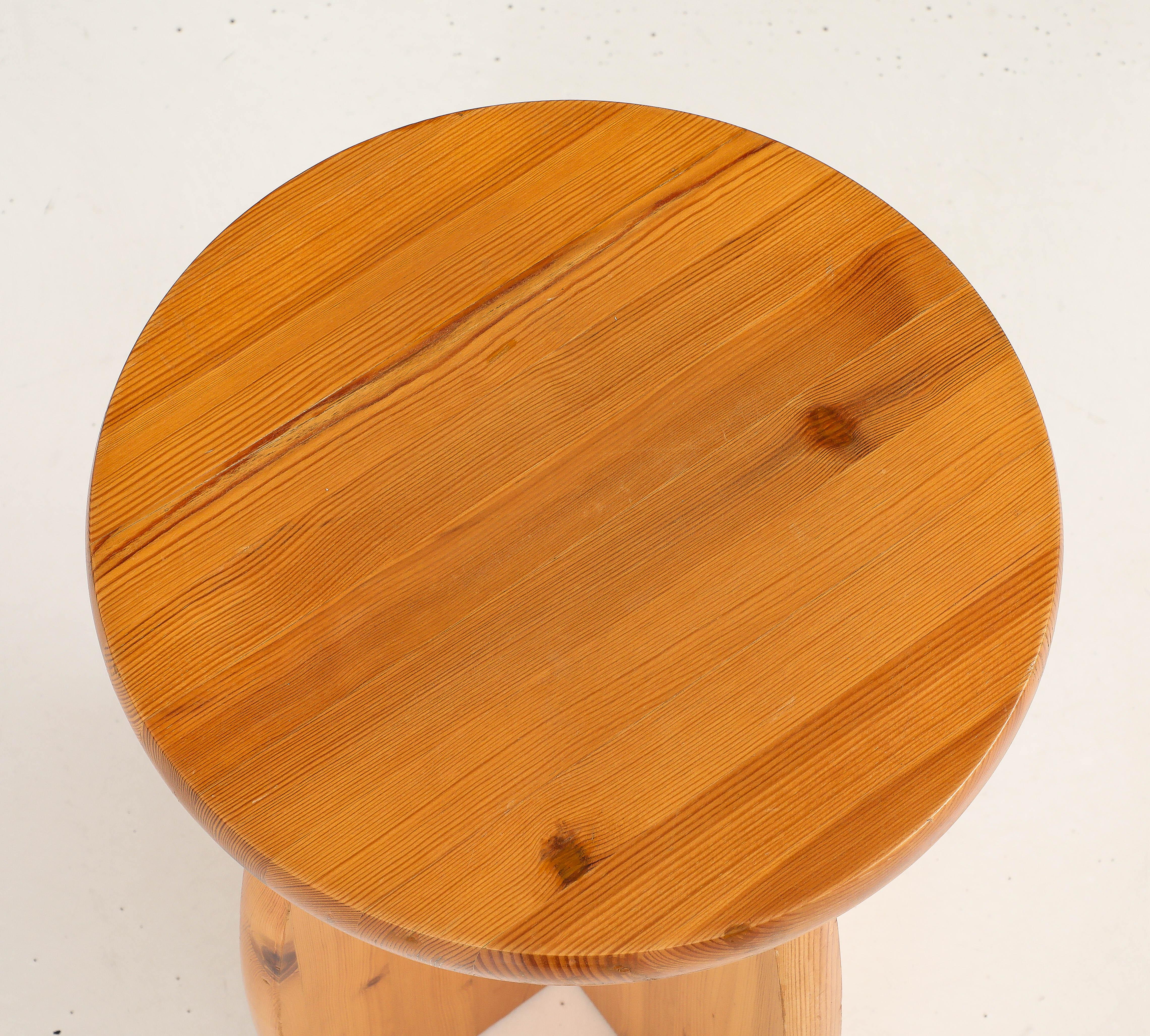 Late 20th Century A Pair of Swedish Pine Side Table or Stools, Circa 1970s