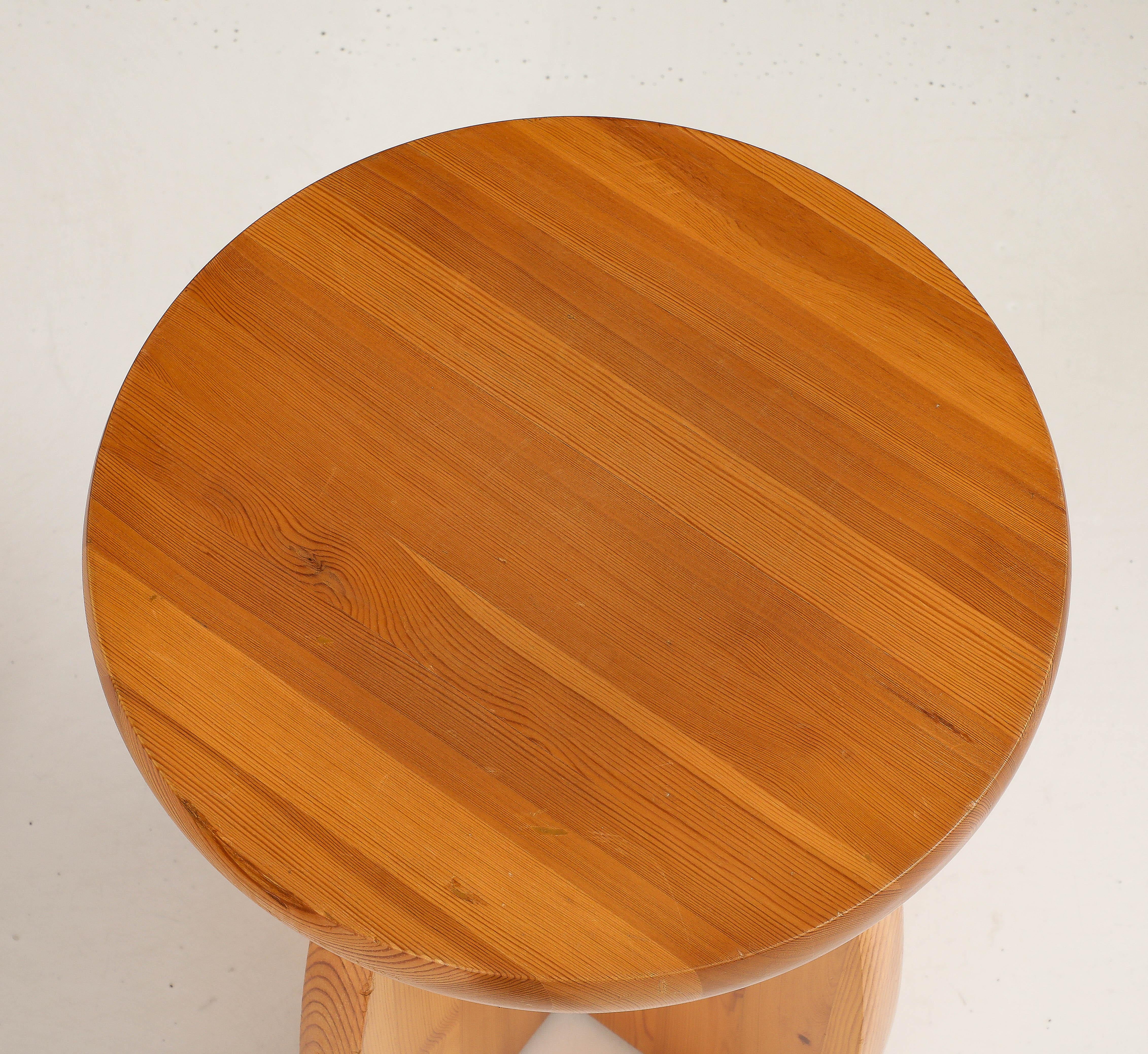 A Pair of Swedish Pine Side Table or Stools, Circa 1970s 2