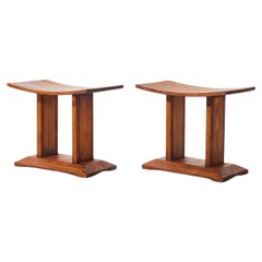 A pair of Swedish pine stools