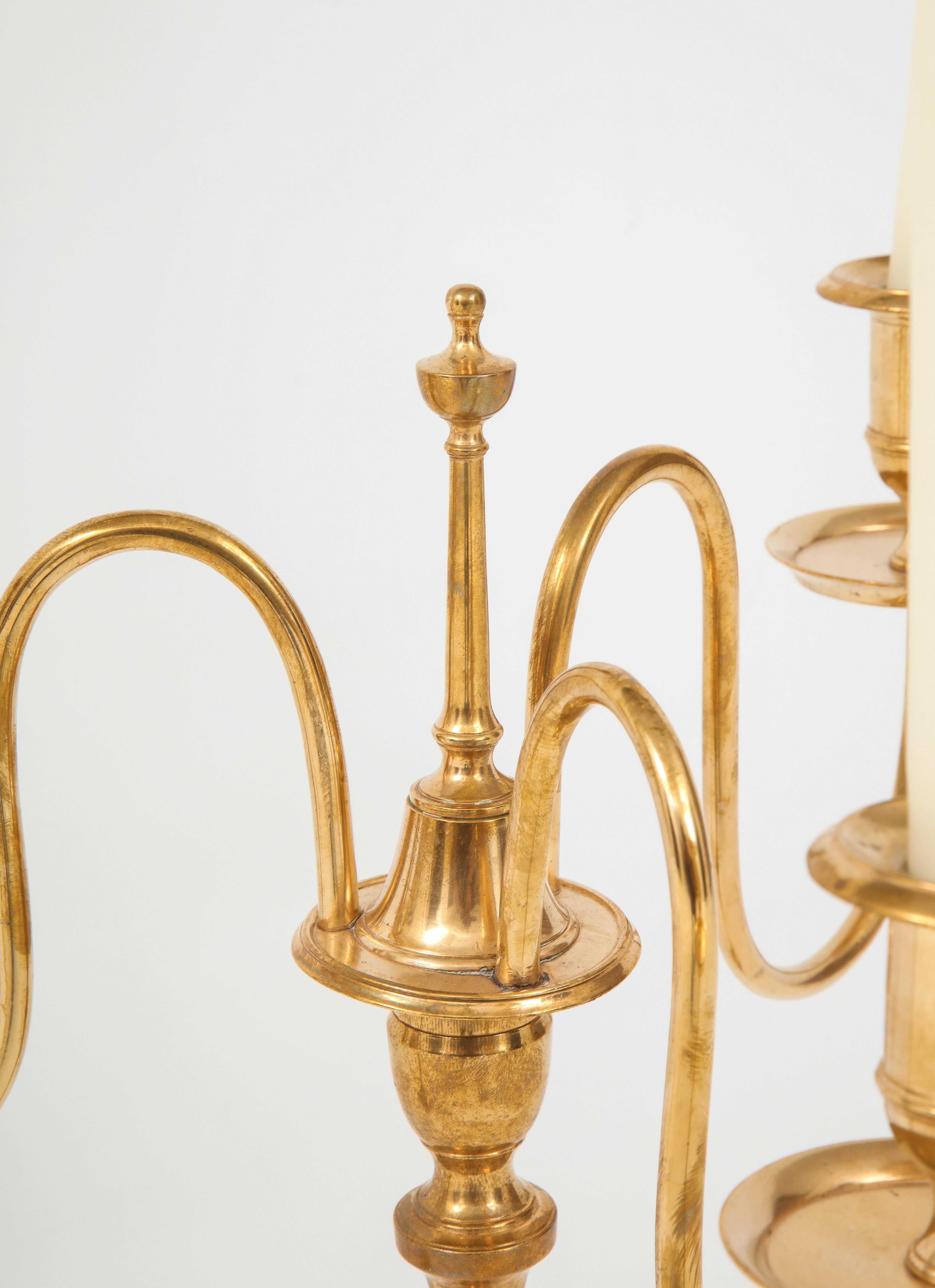 Pair of Swedish Skultuna Brass Candelabra, circa 1860s 5