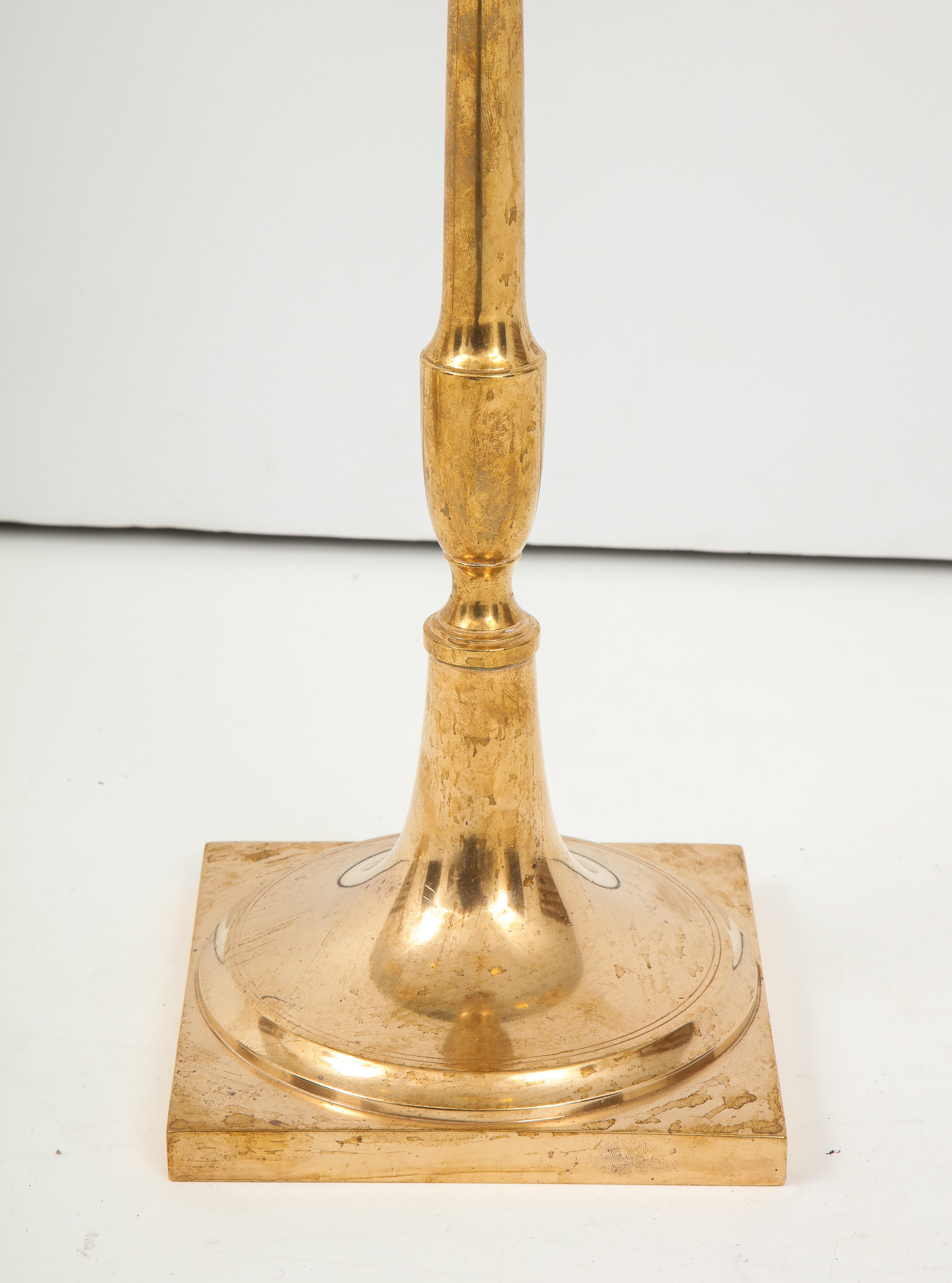 Pair of Swedish Skultuna Brass Candelabra, circa 1860s 3