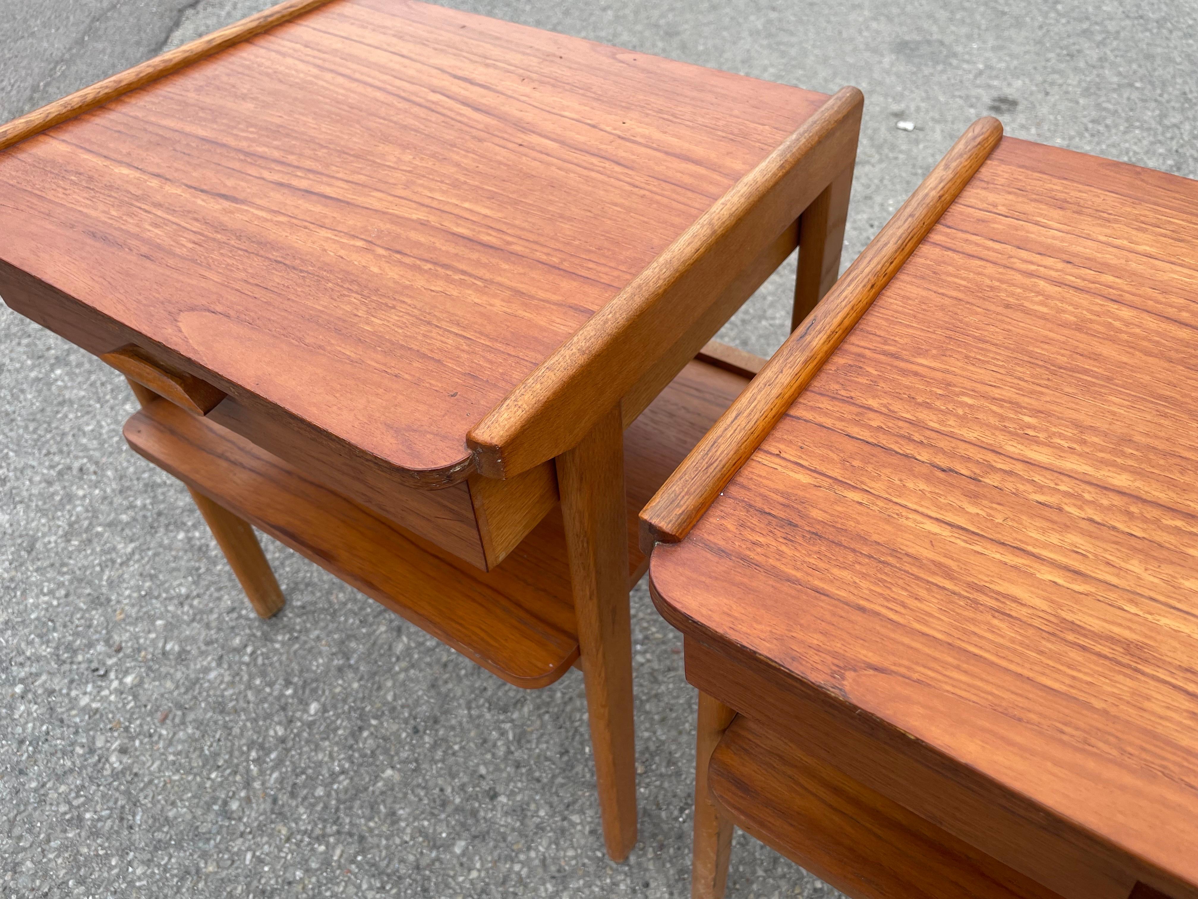 A pair of Swedish teak nightstands from Ahlqvist Brothers from the 1960´s For Sale 3