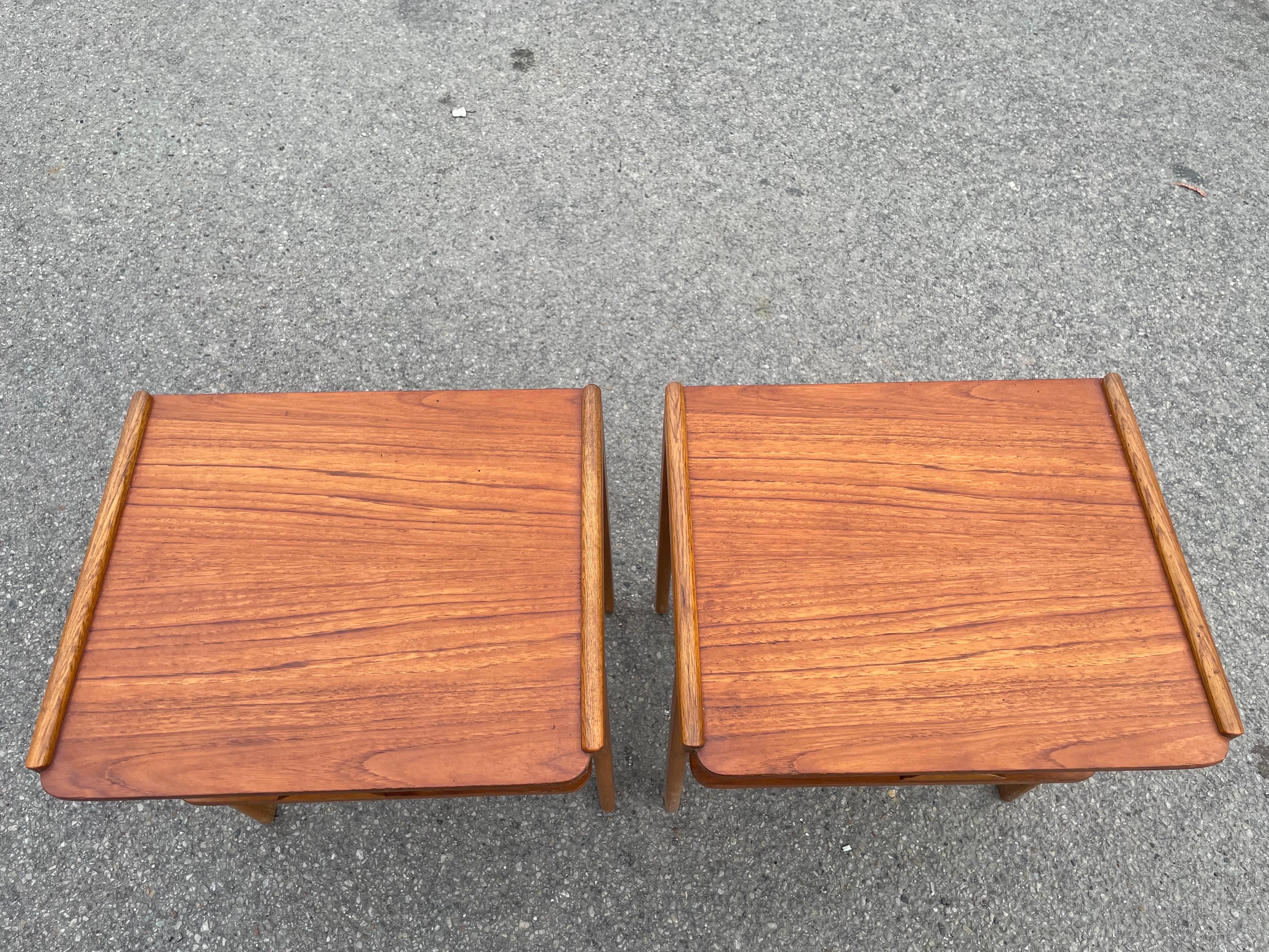 A pair of Swedish teak nightstands from Ahlqvist Brothers from the 1960´s For Sale 2