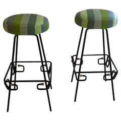 A Pair of Swiveling Stools by Ritts Co. Los Angles
