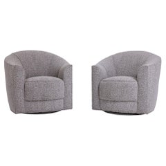 Pair of Swiveling Tub Chairs