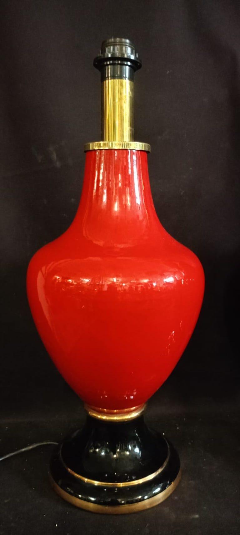 Ein Paar Tischlampen aus Keramik  Italienisch 1970er Jahre (20. Jahrhundert) im Angebot
