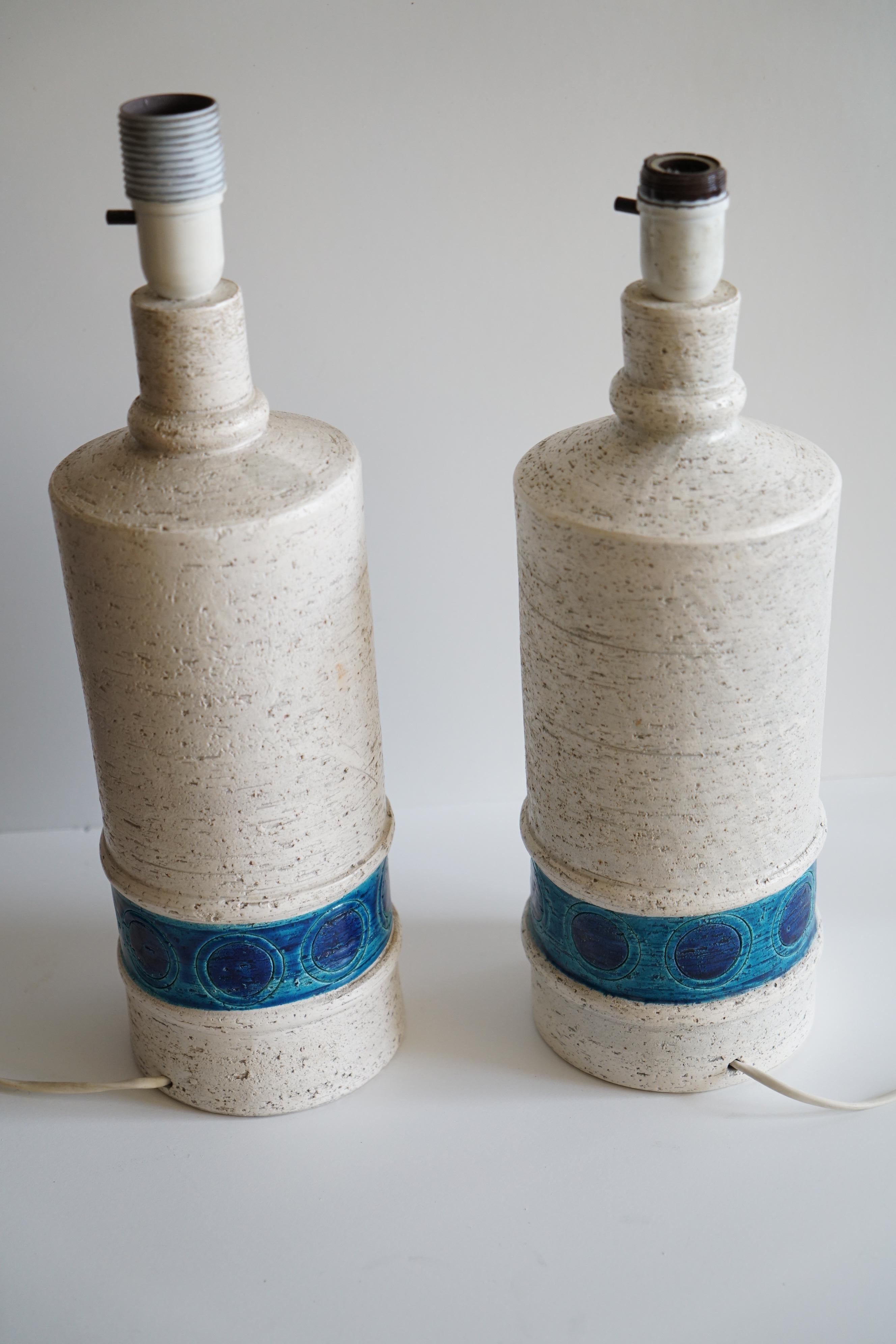 A pair of table lamps by Bitossi for Bergboms Sueco en venta