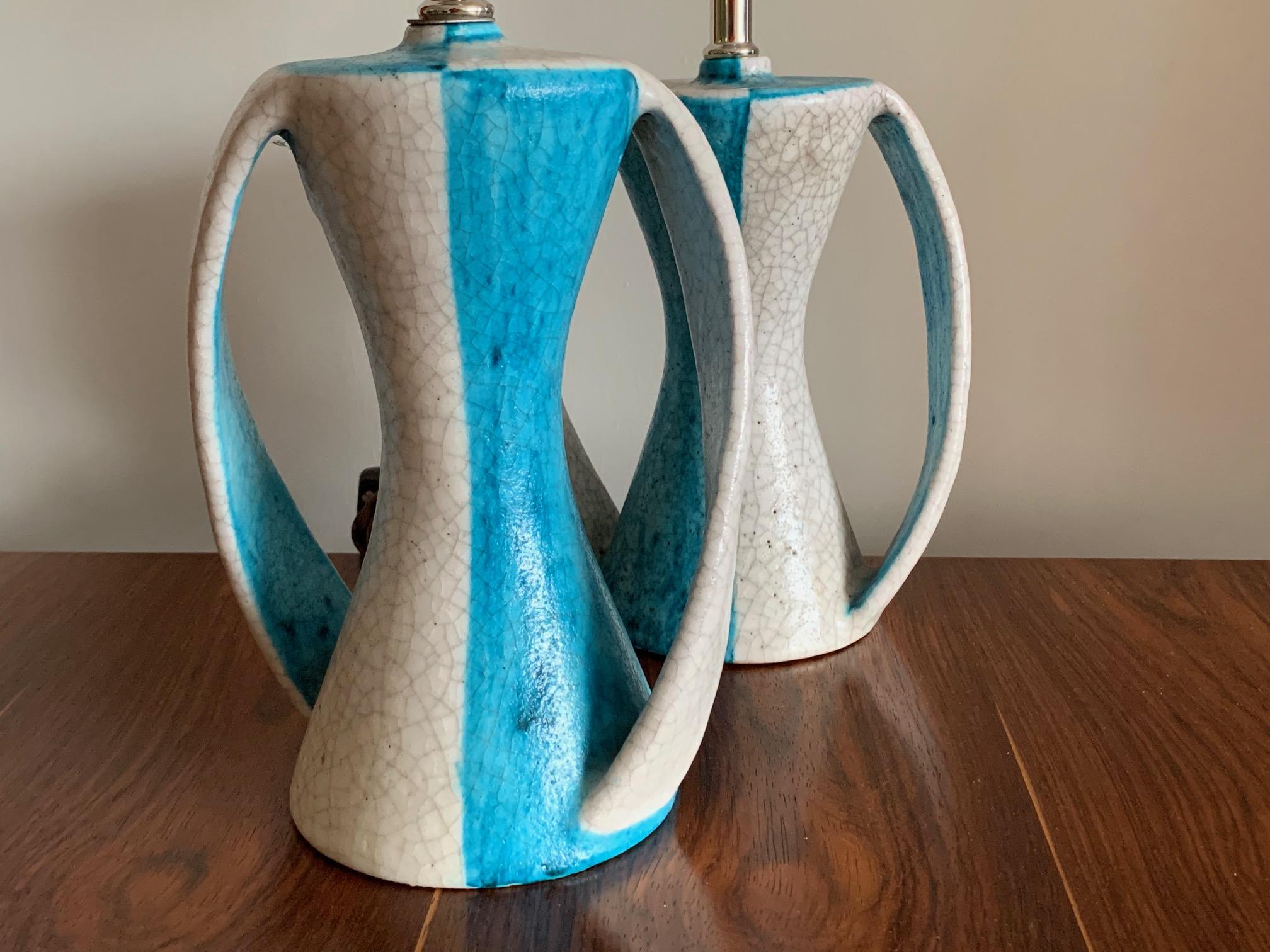 Mid-20th Century Pair of Table Lamps by Guido Gambone