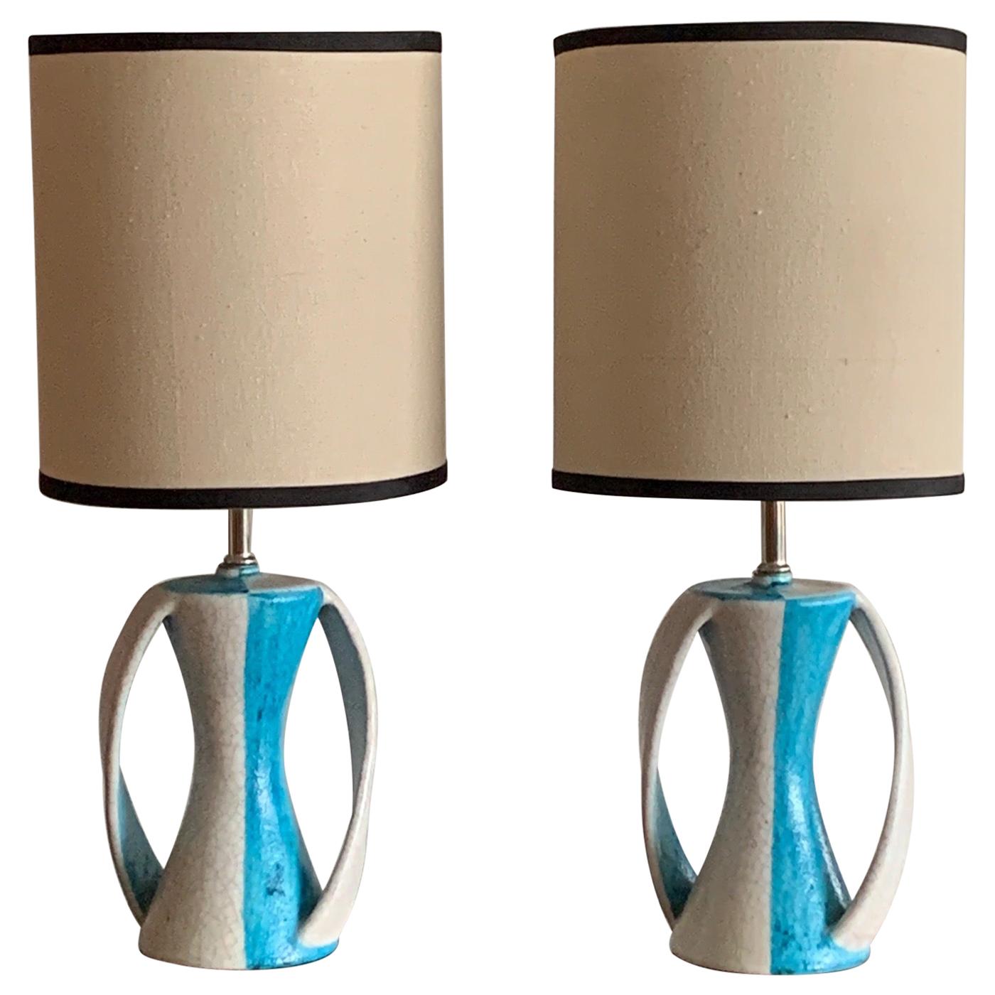Pair of Table Lamps by Guido Gambone