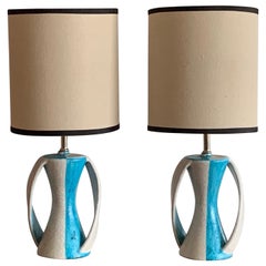 Vintage Pair of Table Lamps by Guido Gambone