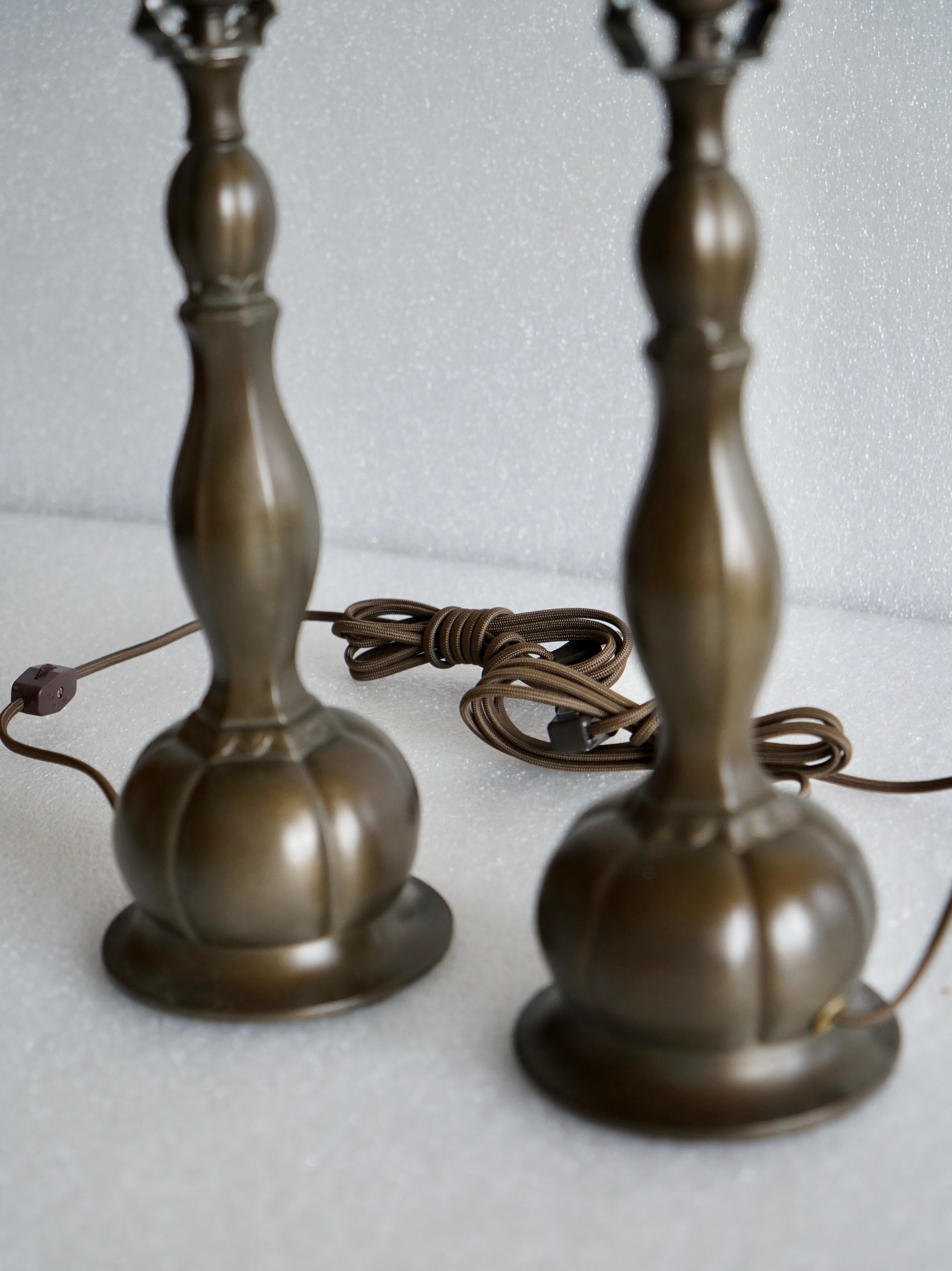 Danois Paire de lampes de table Just Andersen