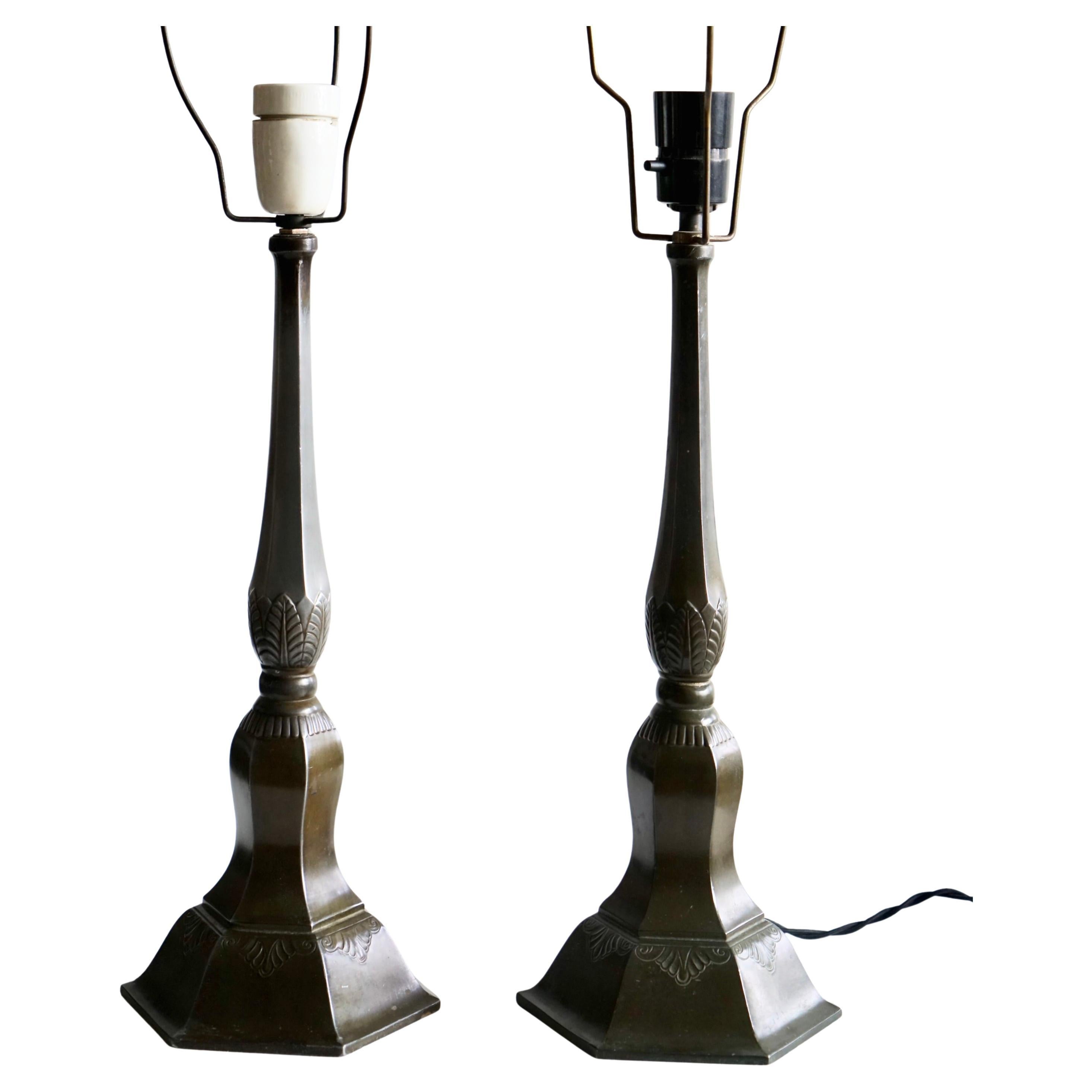 A pair of table lamps by Just Andersen